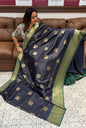 SEMI KANCHIPURAM SAREE - IHA 16016