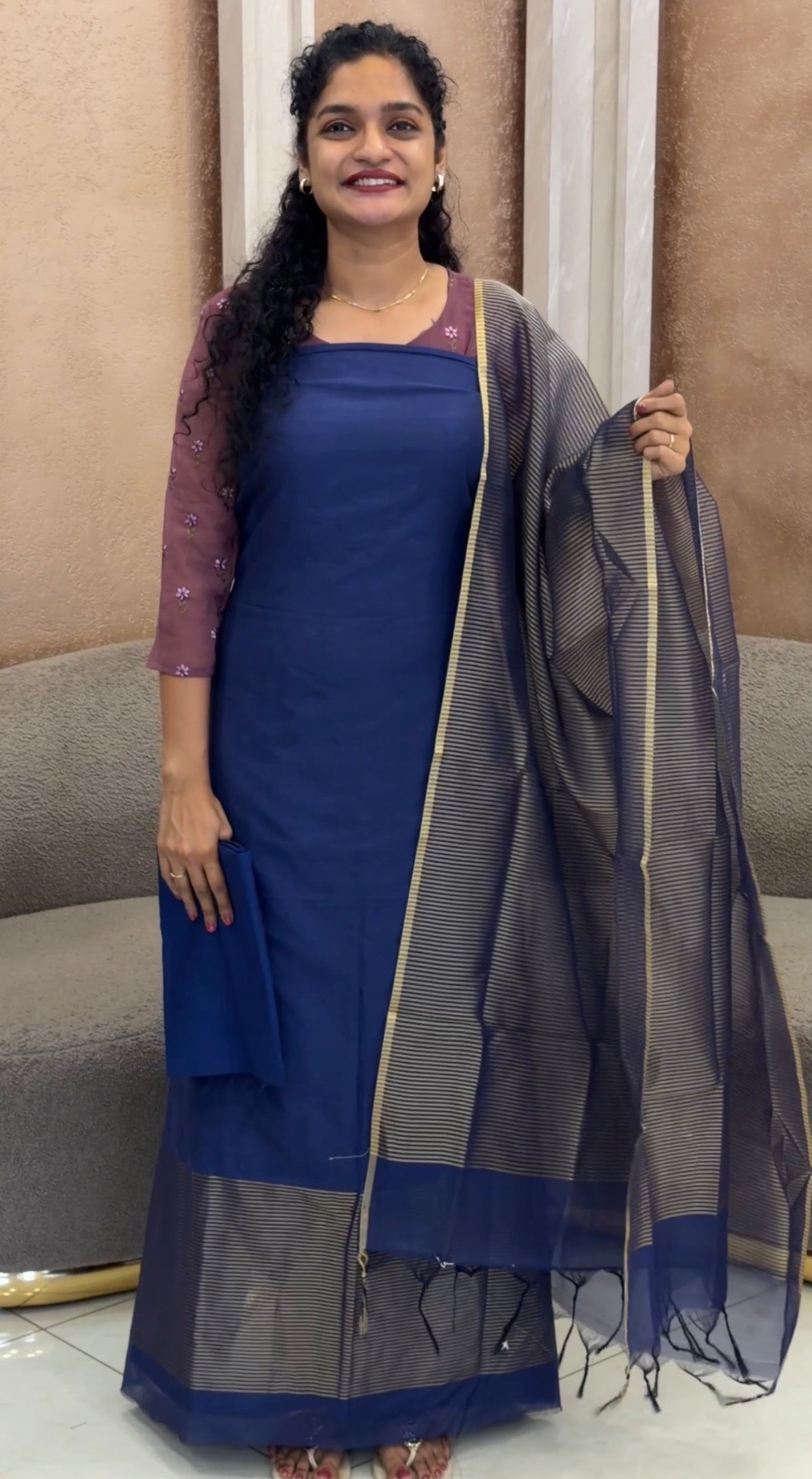 MUL CHANDERI UNSTITCHED SALWAR SUITS - IHA 33291