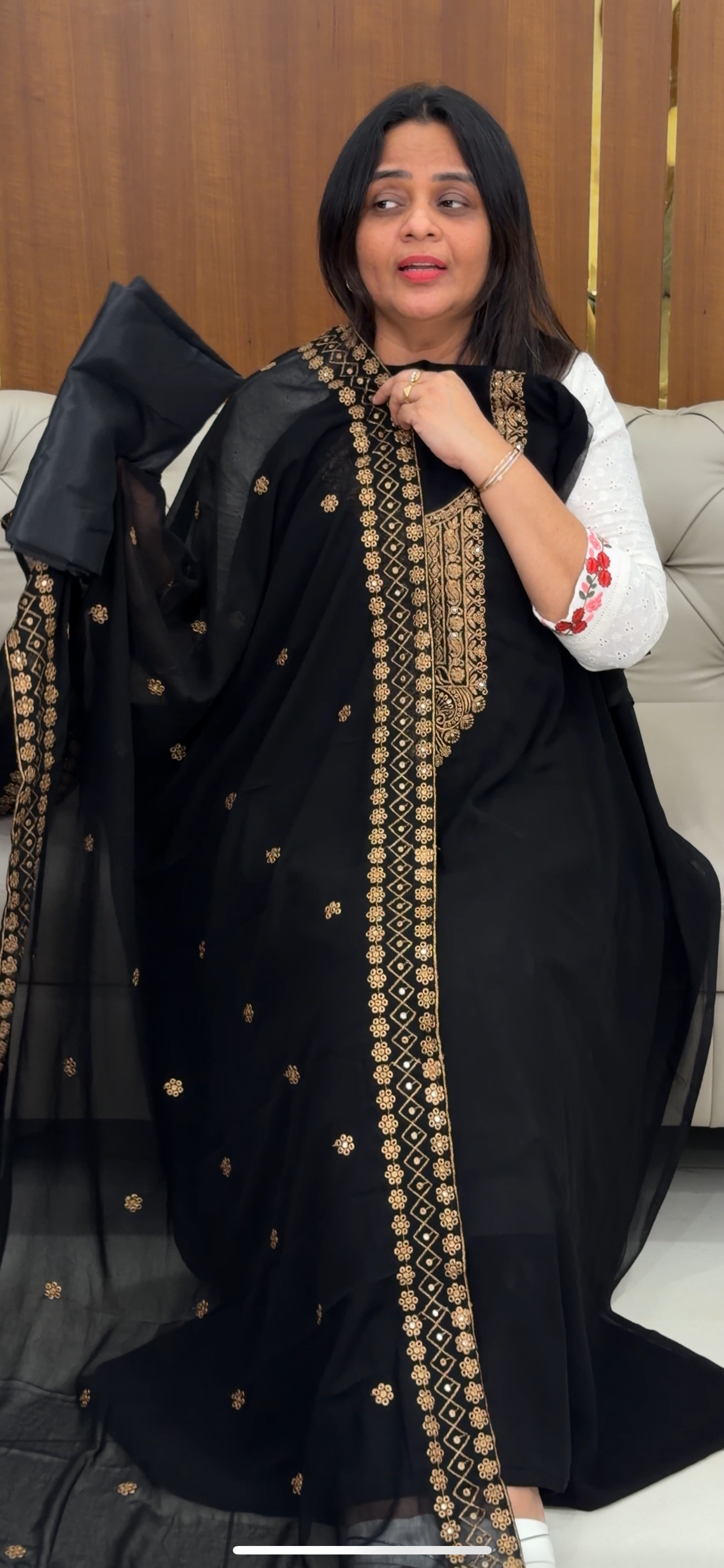 FAUX GEORGETTE UNSTITCHED SALWAR SUITS - IHA 29337