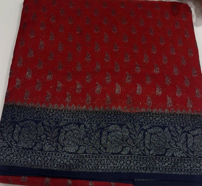 SEMI BANARASI SAREE - IHA 16897