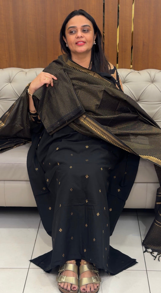 HANDLOOM COTTON UNSTITCHED SALWAR SUITS - IHA 32029