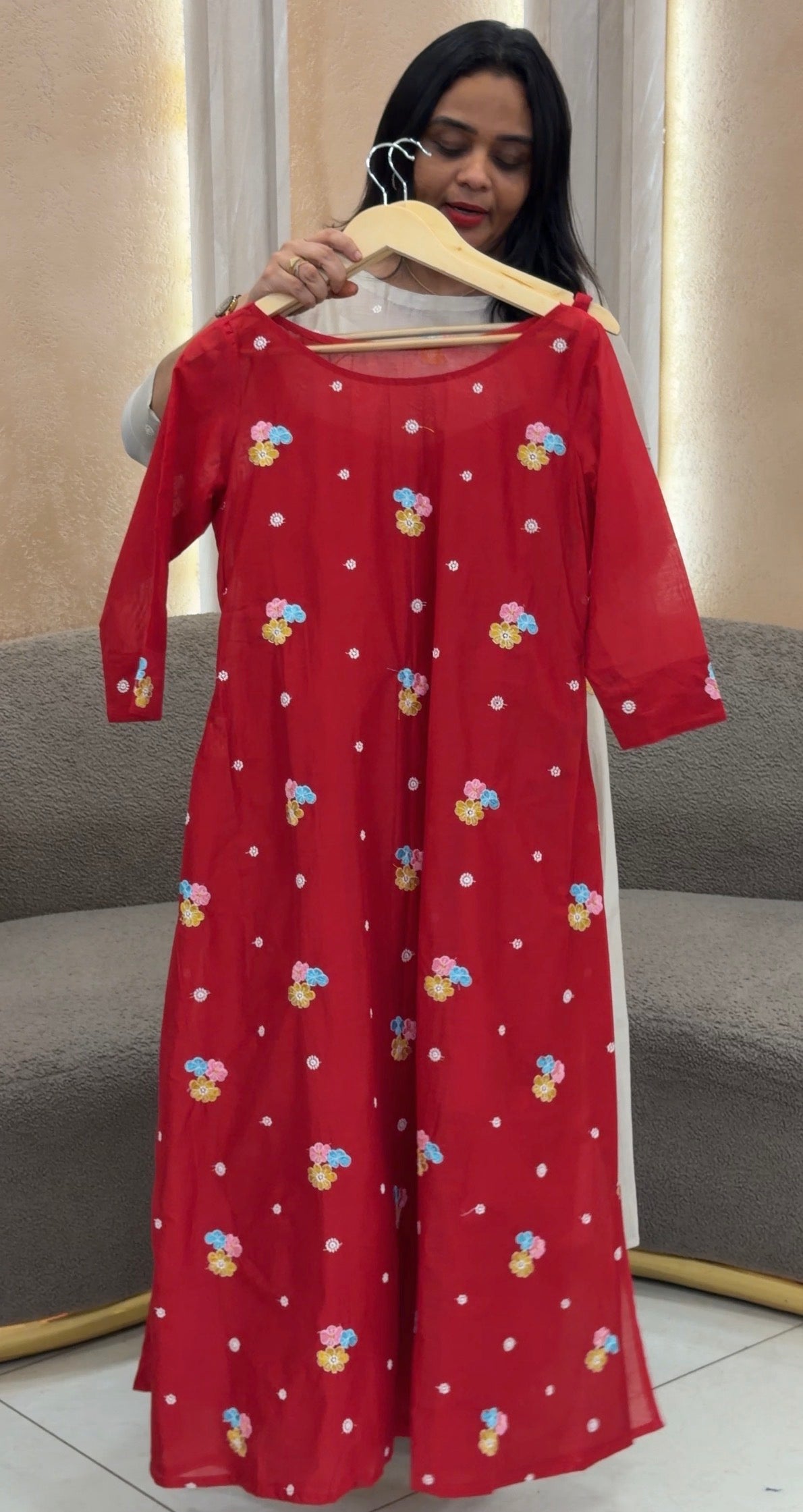IHA'S IN-HOUSE MUL CHANDERI TOP - IHA 33330
