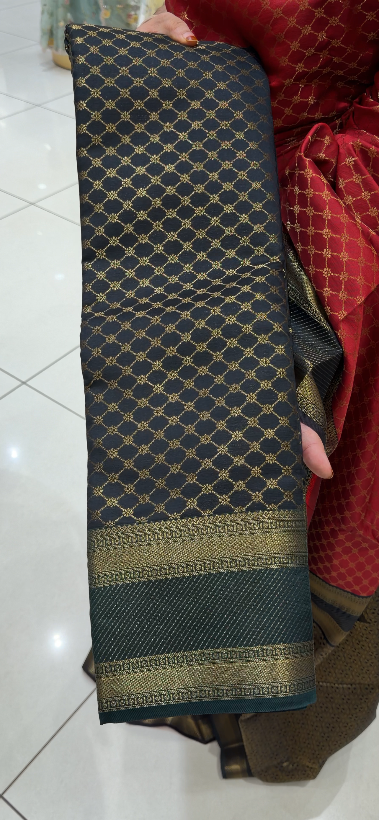 SEMI BROCADE SAREES - IHA 32539