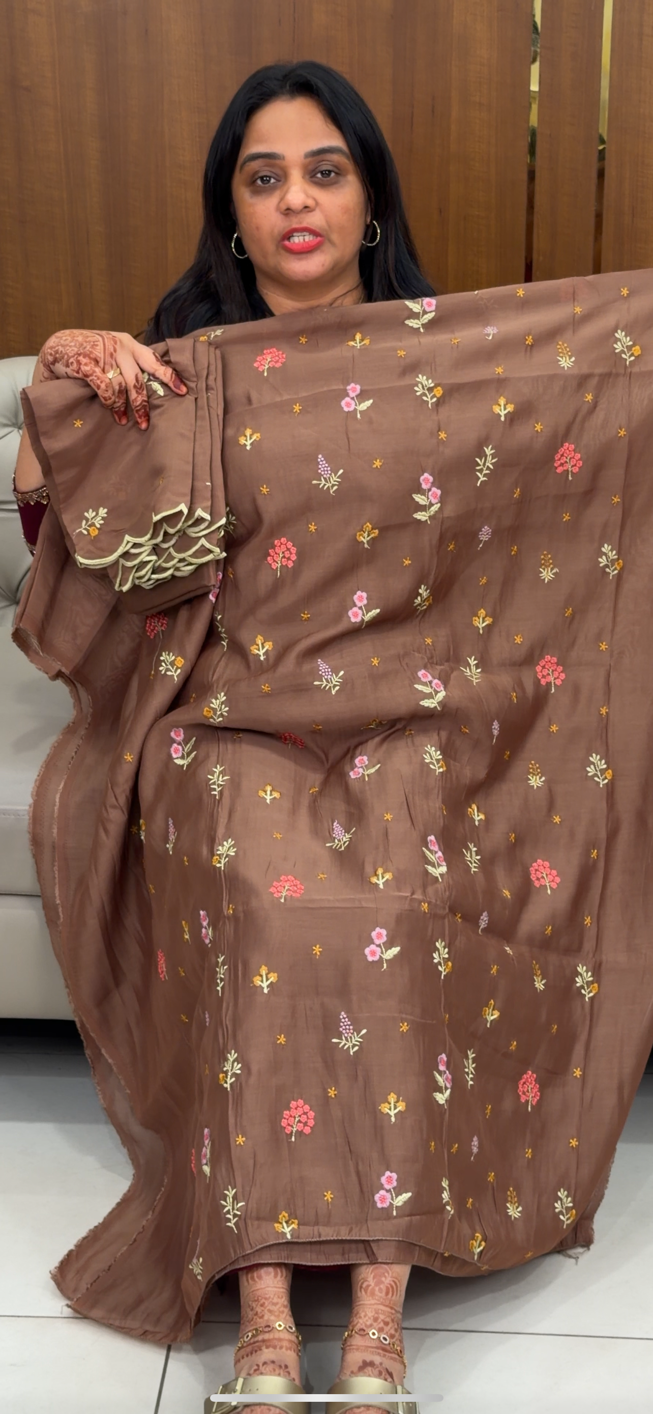 MALAI CHANDERI UNSTITCHED SALWAR SUITS - IHA 30063