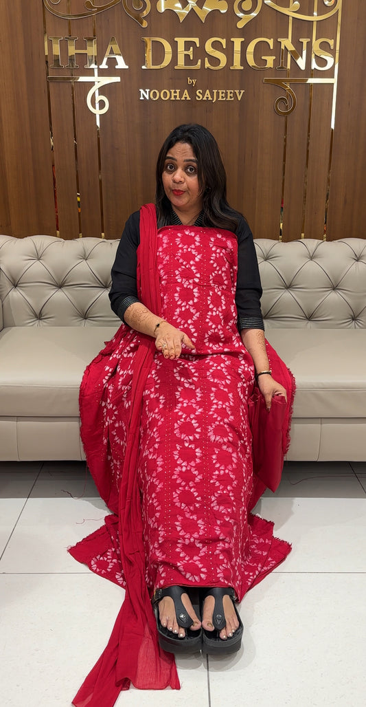 BATIK PRINTED UNSTITCHED SALWAR SUITS - IHA  24385