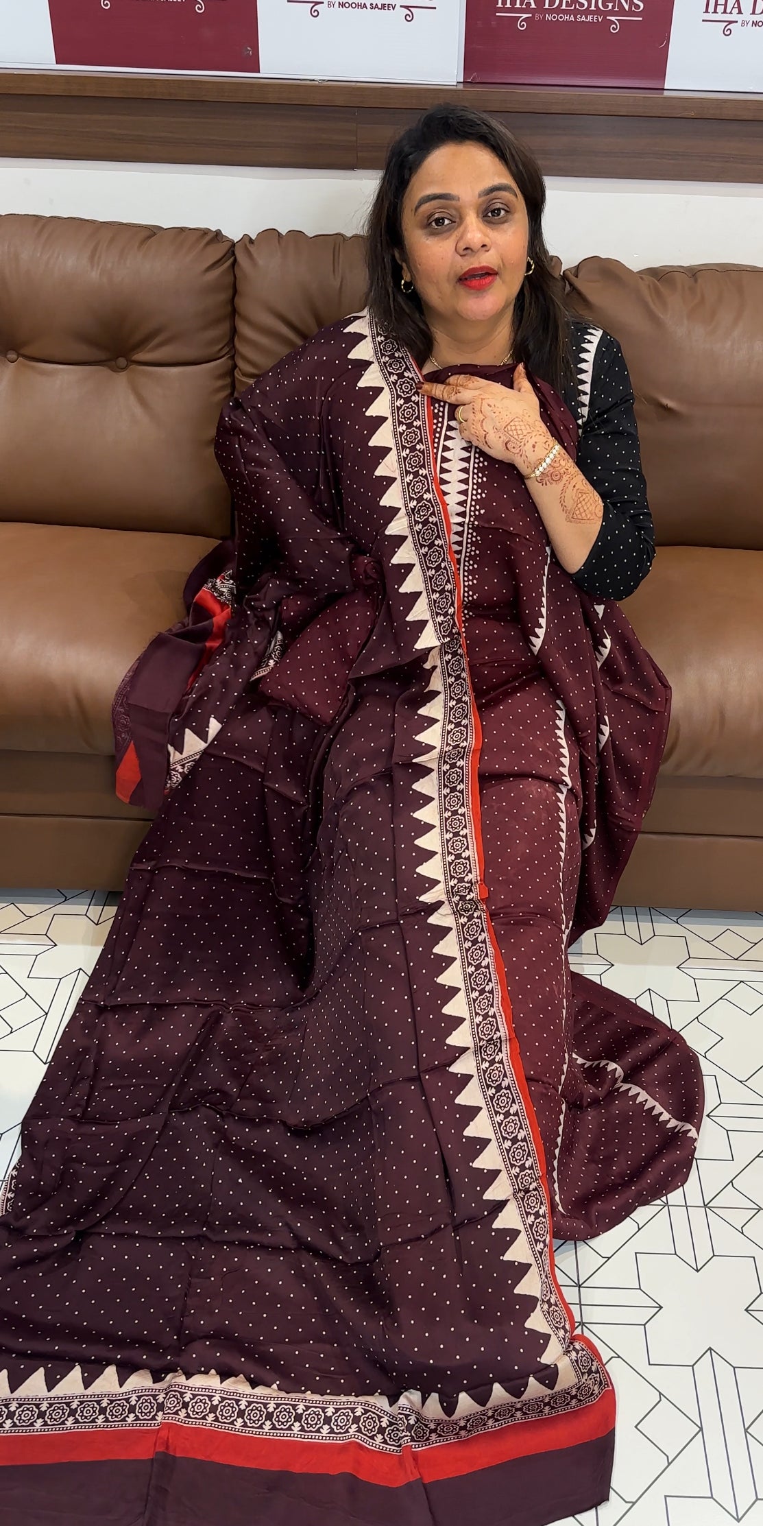 MODAL SILK UNSTITCHED SALWAR SUITS - IHA 23805