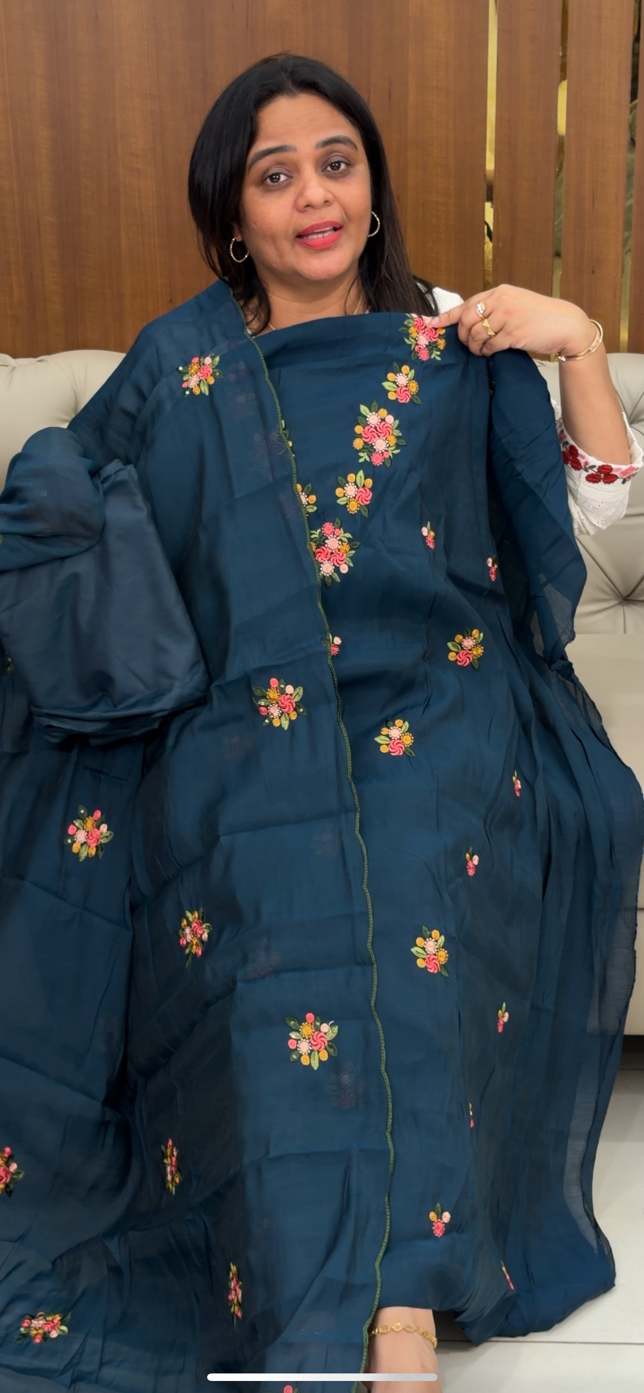 MUL CHANDERI UNSTITCHED SALWAR SUITS - IHA 29360