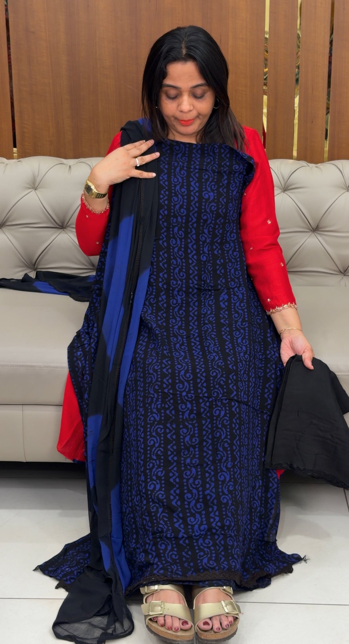 BATIK PRINTED UNSTITCHED SALWAR SUITS - IHA 29783