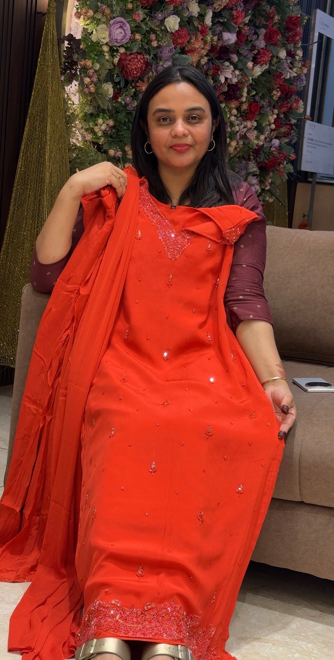 PARTY WEAR TOP,BOTTOM AND DUPATTA - IHA 31485