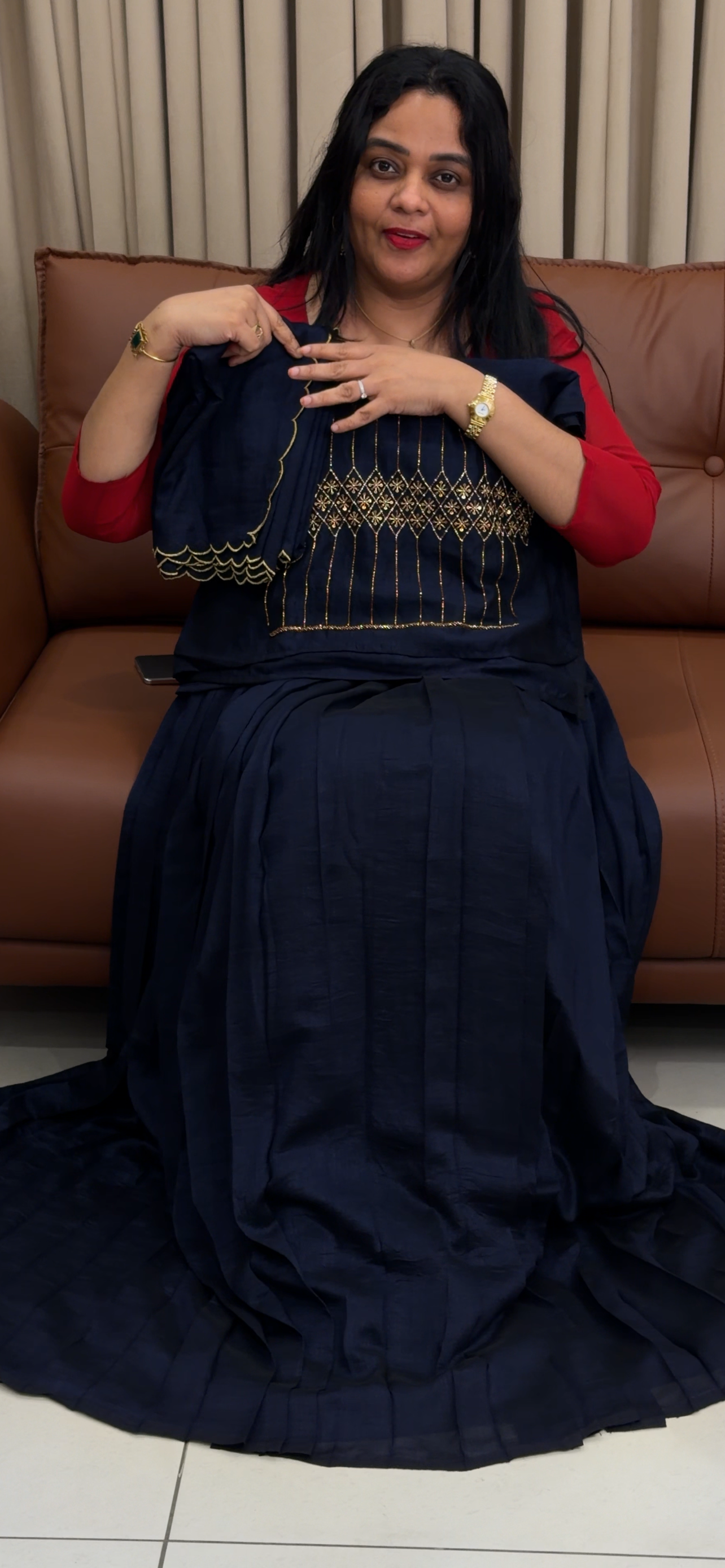 IN-HOUSE SEMI STITCHED DHAVANI SETS - IHA 34518