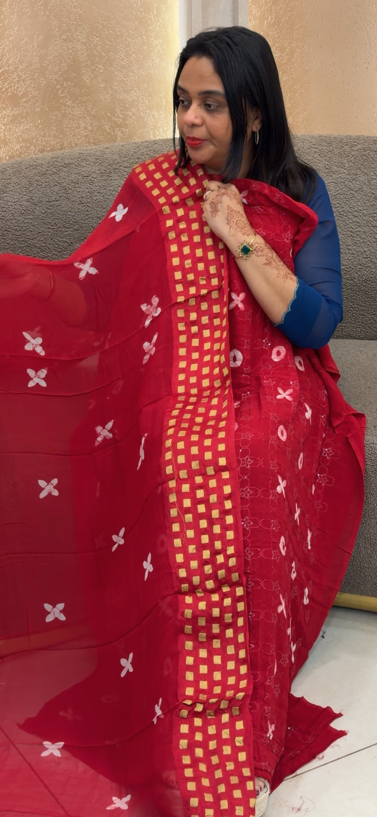 BATIK PRINTED UNSTITCHED SALWAR SUITS - IHA 33096