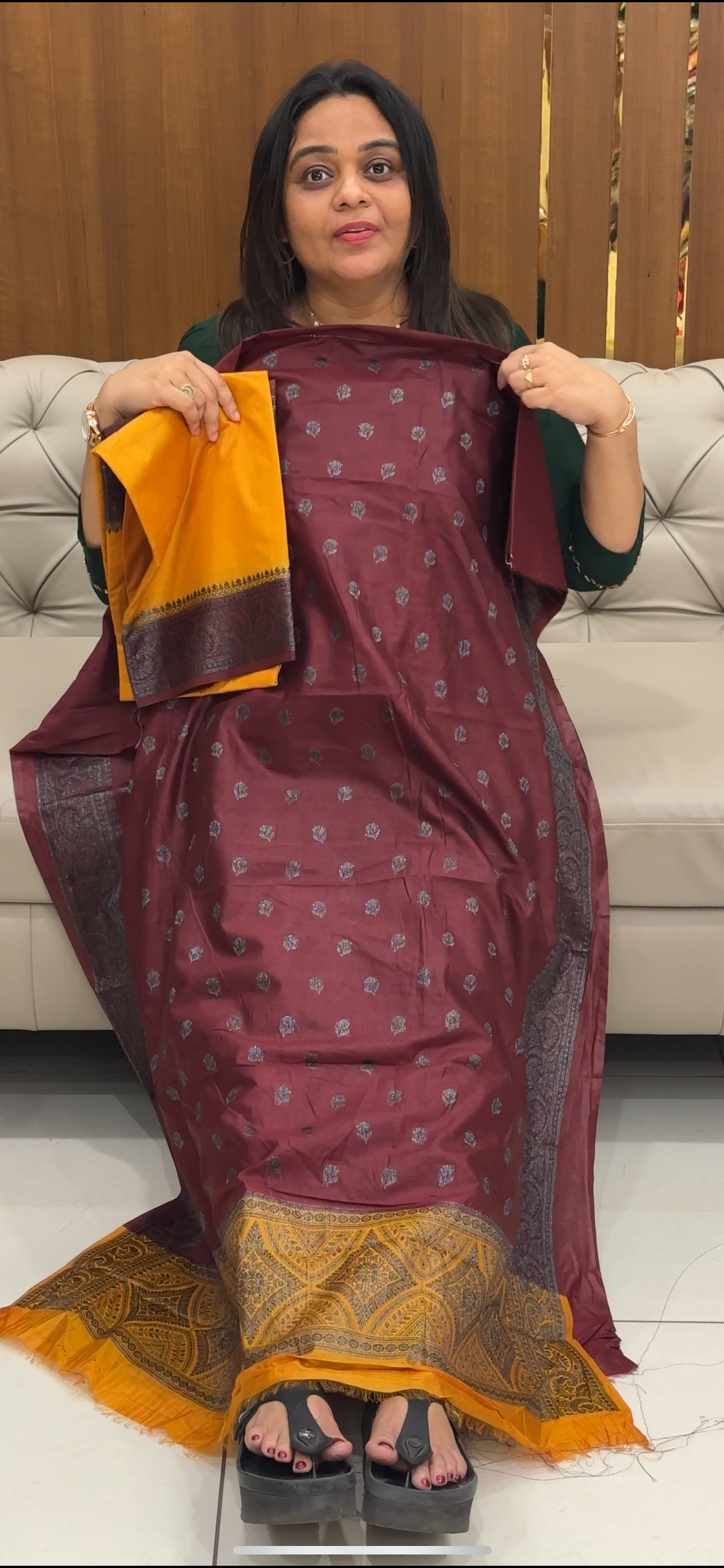 BANARASI TUSSUR UNSTITCHED SALWAR SUITS - IHA 28544