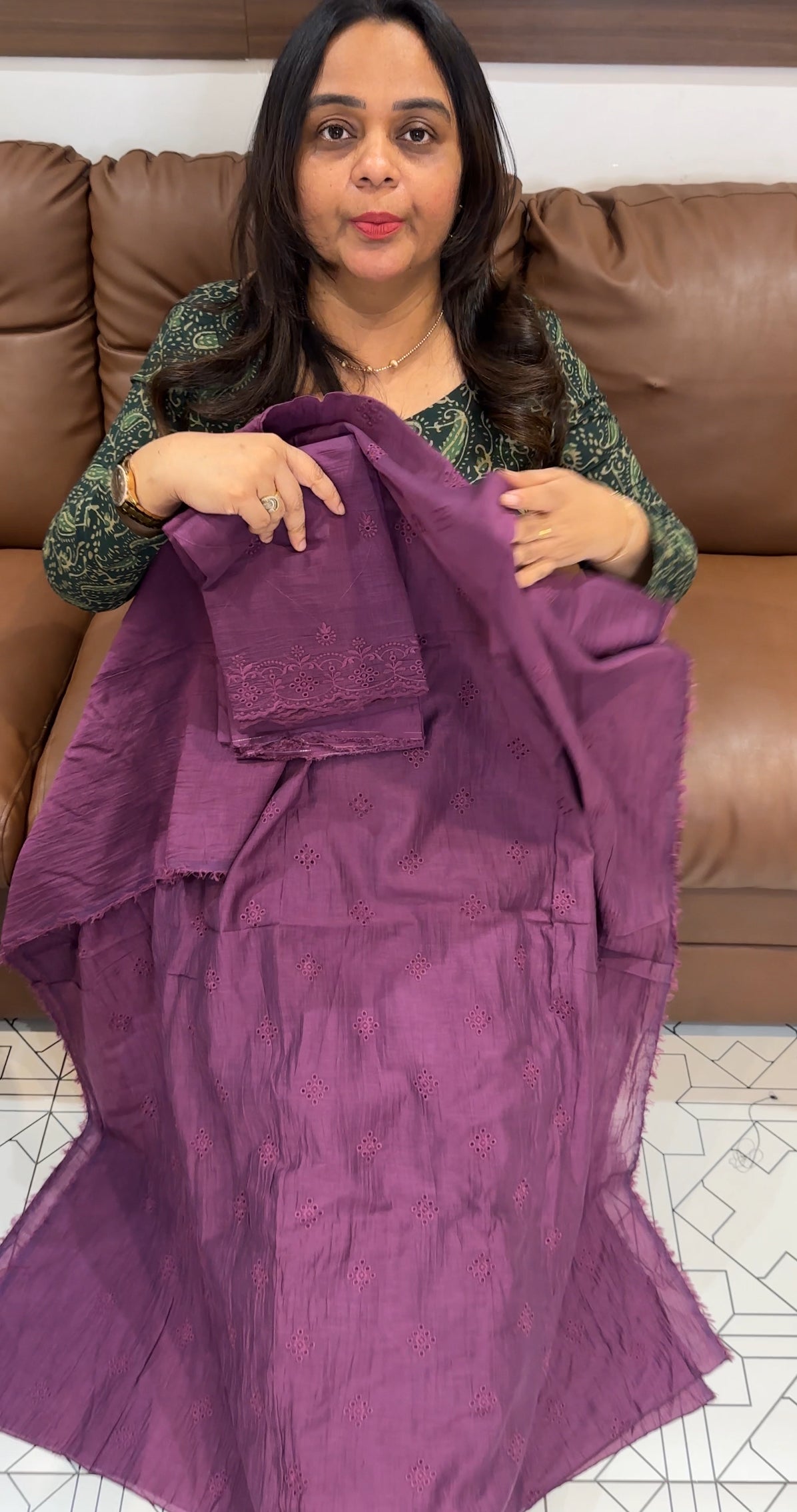 MALAAI CHAANDERI UNSTITCHED SALWAR SUIST - IHA 27280