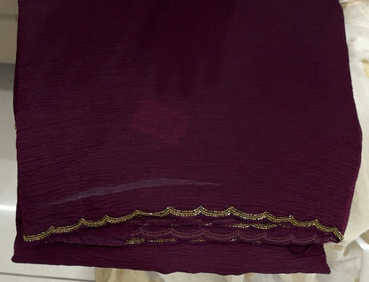 CRUSHED TISSUE SAREES - IHA 25591