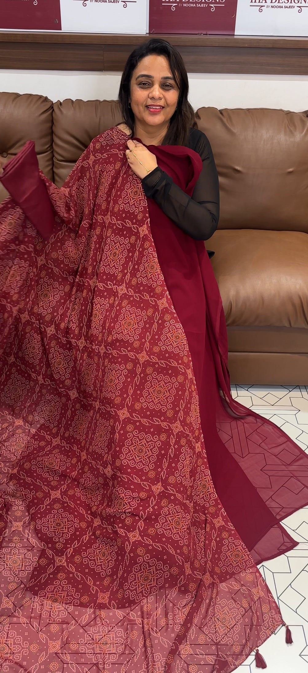 FAUX GEORGETTE UNSTITCHED SALSWAR SUITS - IHA 24697