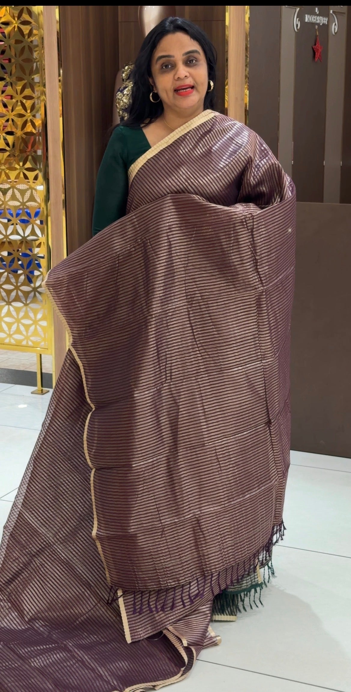 BUDGET BUY TISSUE SAREES - IHA 35328