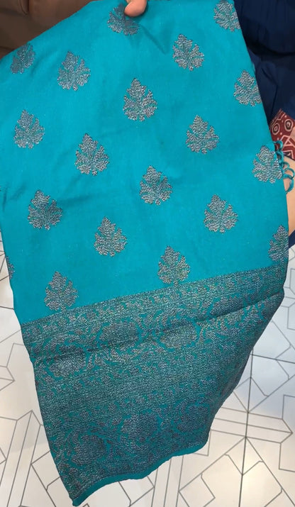 SEMI BANARASI SAREE - IHA 18232