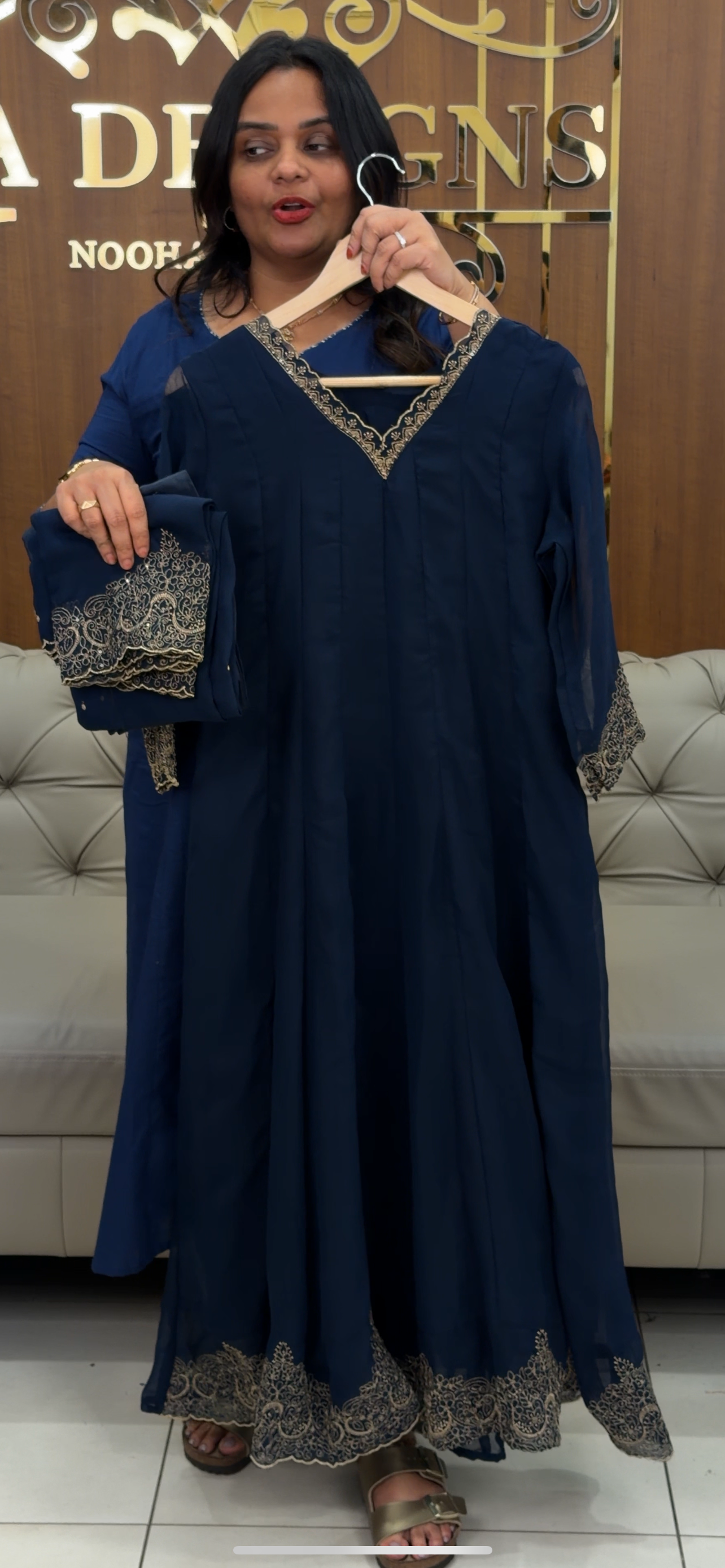 ANARKALI TOP, BOTTOM AND DUPATTA - IHA 30845