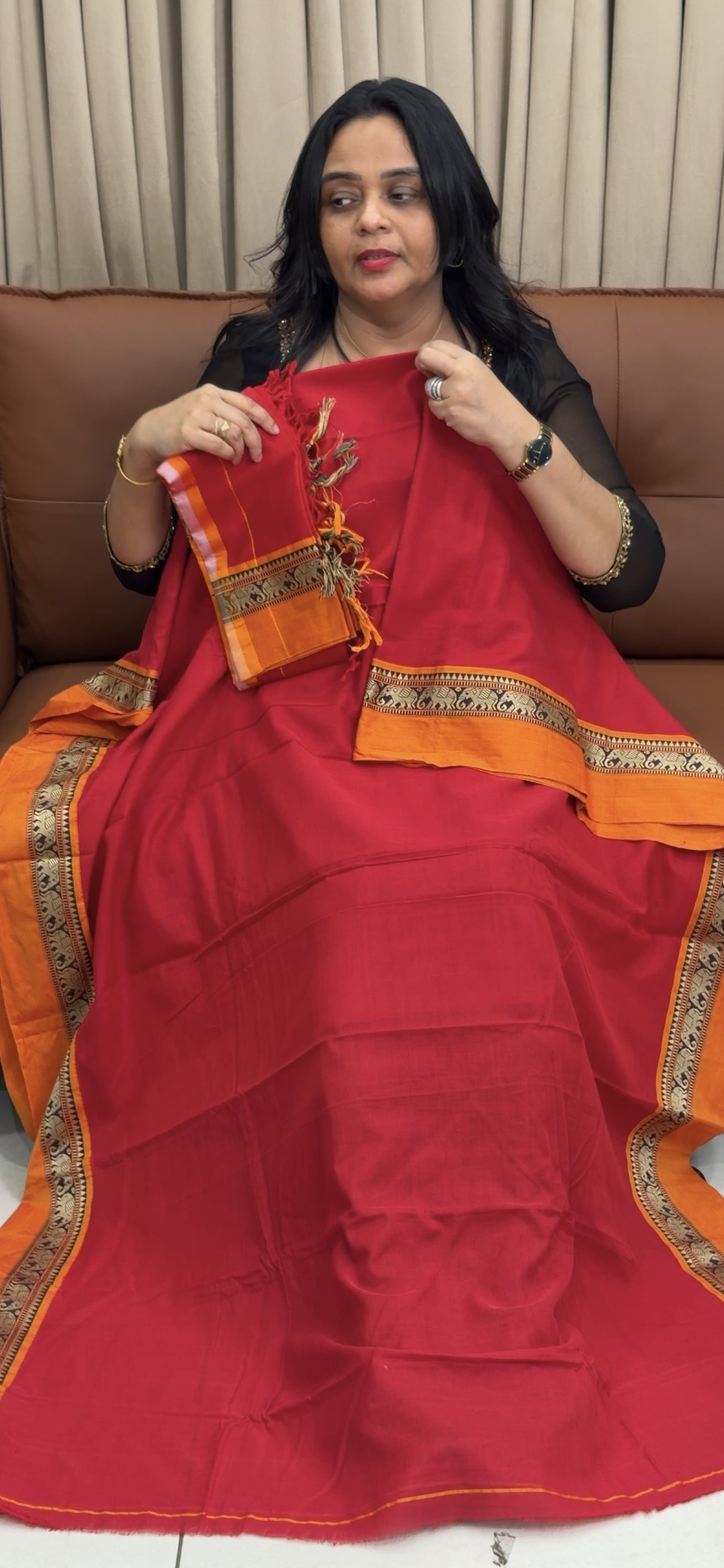 HANDLOOM COTTON UNSTITCHED SALWAR SUITS - IHA 35044