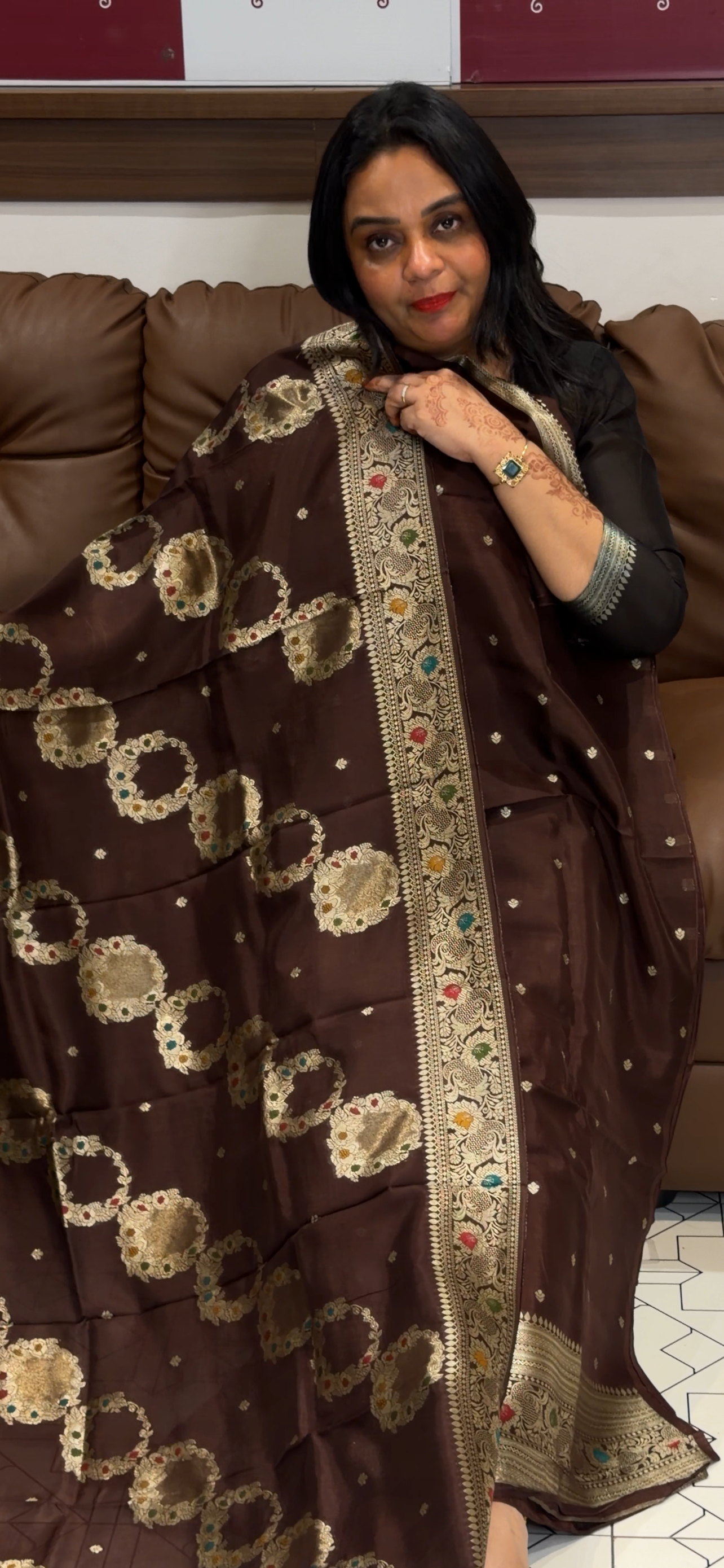 SILK BANARASI UNSTITCHED SALWAR SUITS -  IHA 33103