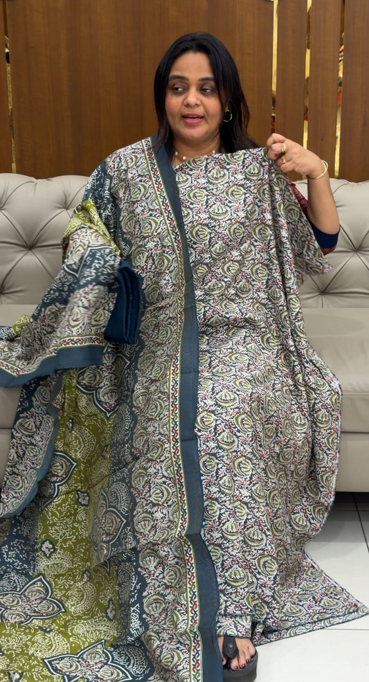 semi modal unstitched salwar suits- iha 28735