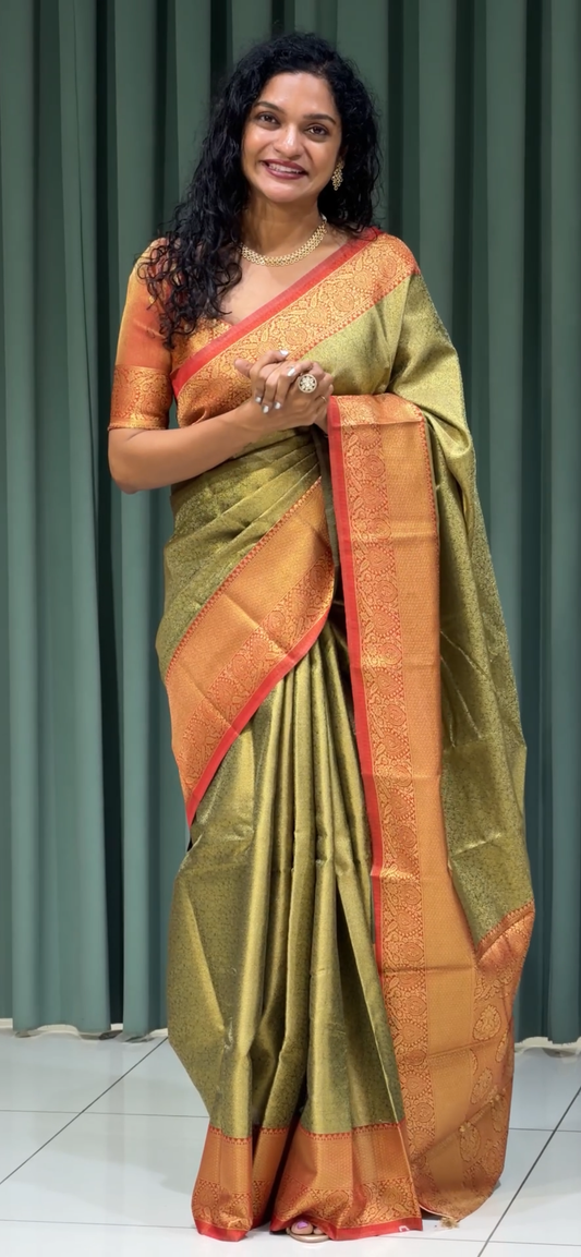 SEMI BROCADE SAREES - IHA 33514