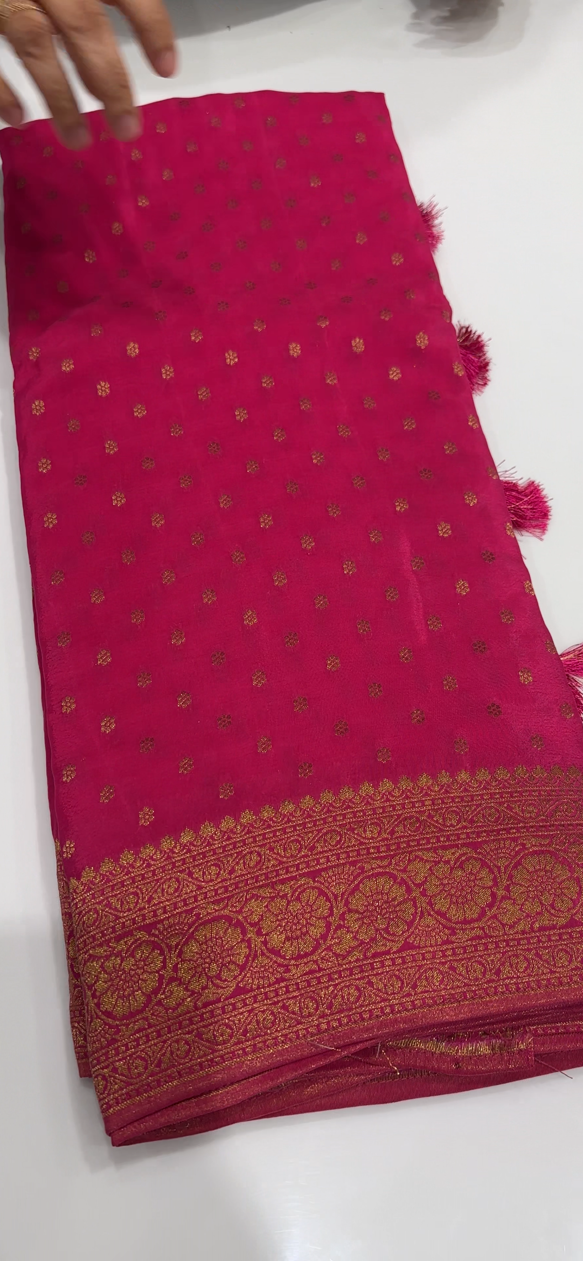 VISCOSE CRAPE SAREES - IHA 35493