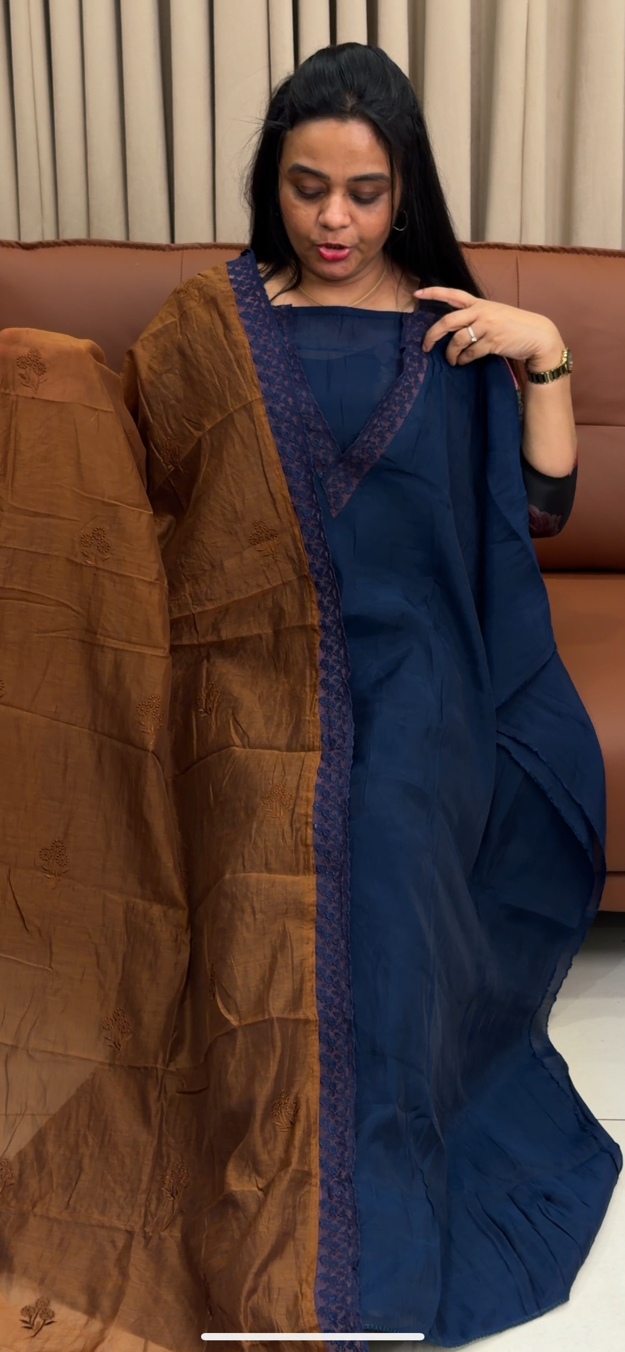 MUL CHANDERI UNSTITCHED SALWAR SUITS - IHA 34919