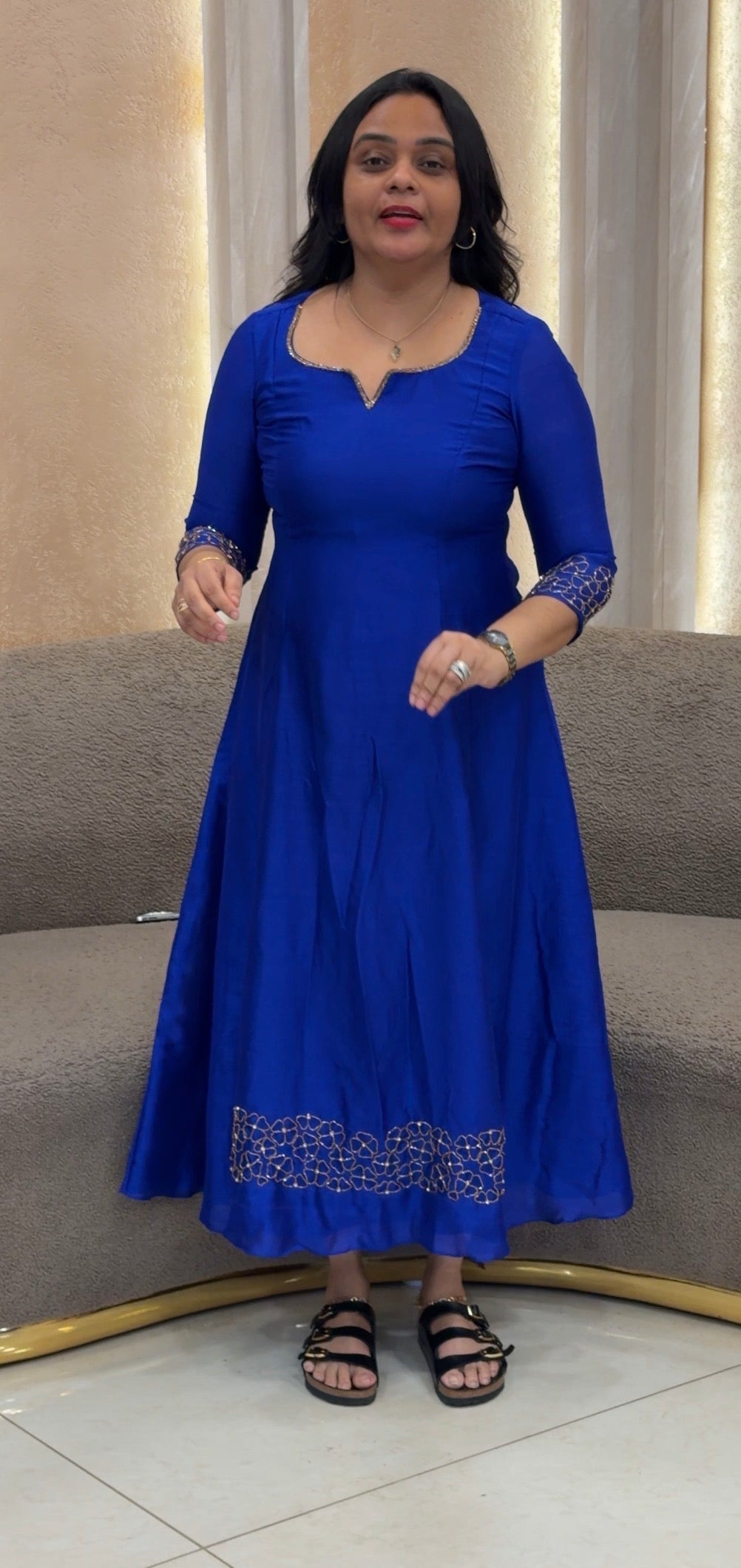 IHA'S IN-HOUSE SEMI RAW SILK ALINE TOPS - IHA 35098