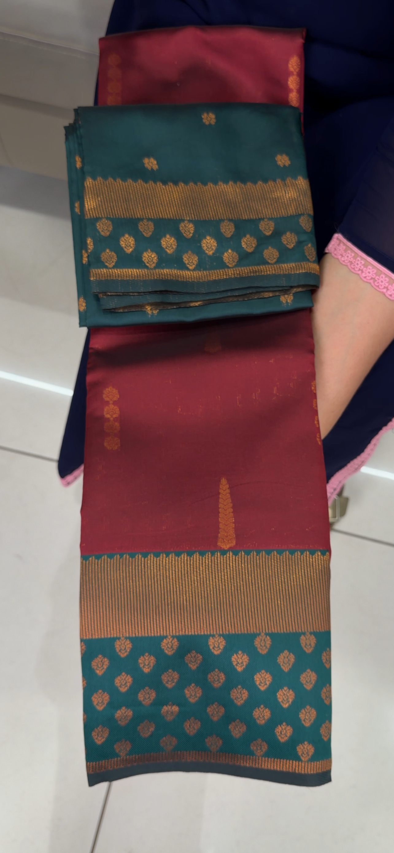 SEMI SILK DHAVANI MATERIAL - IHA 32197