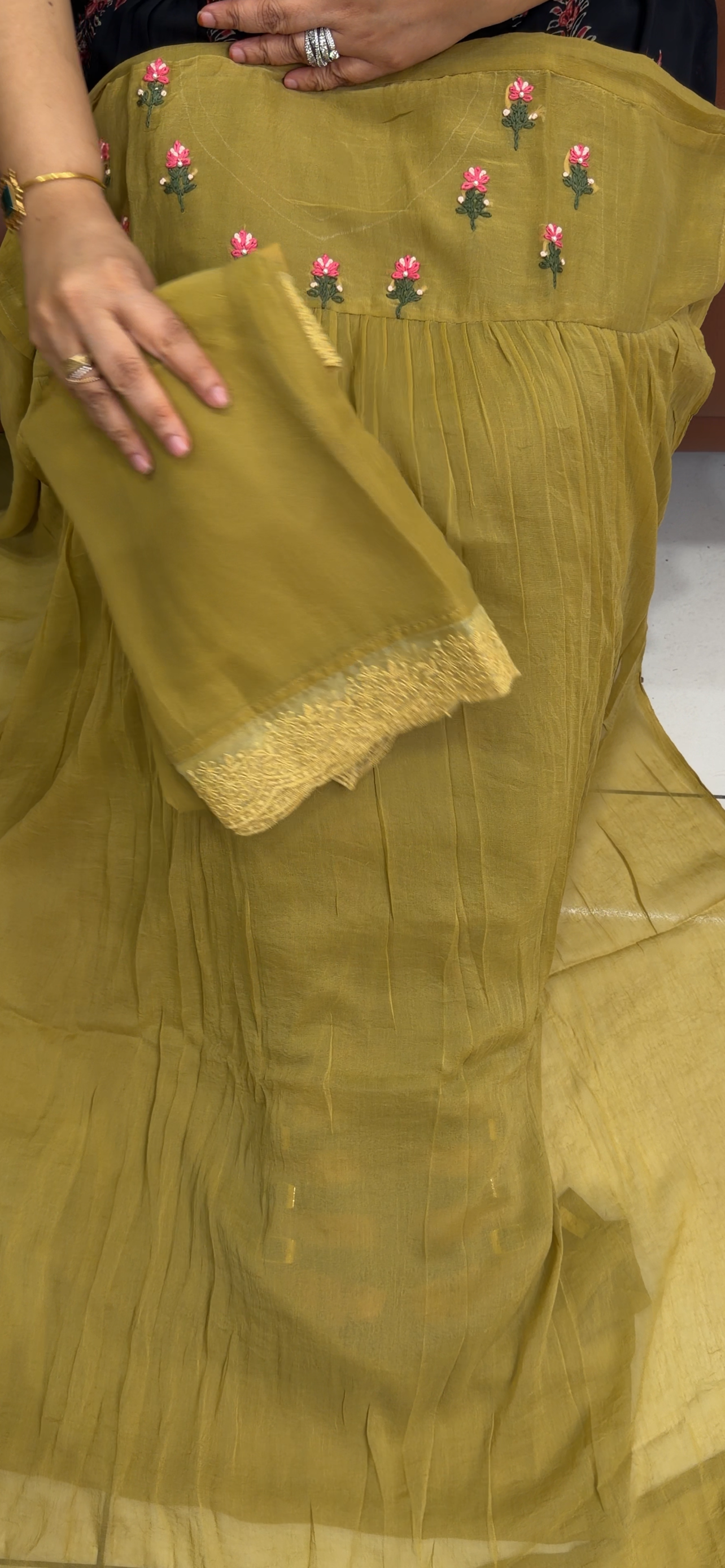 VISCOSE GEORGETTE UNSTITCHED SALWAR SUITS - IHA 34742