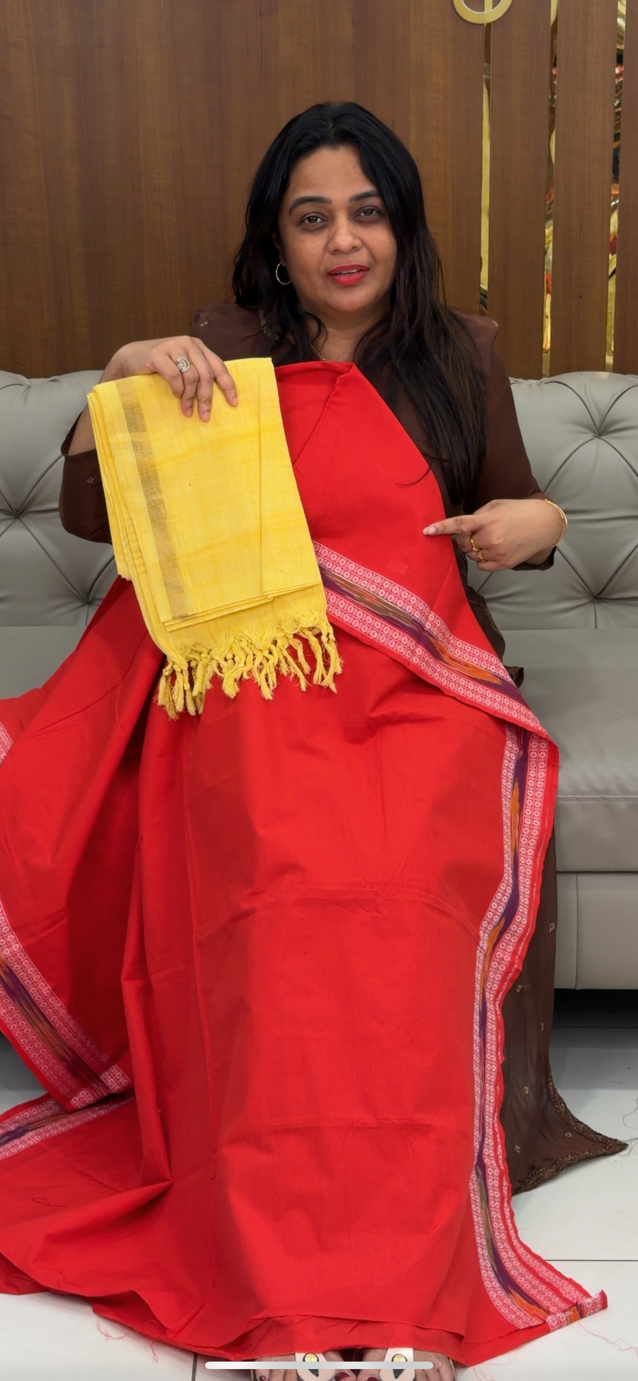 HANDLOOM COTTON UNSTITCHED SALWAR SUITS - IHA 29286