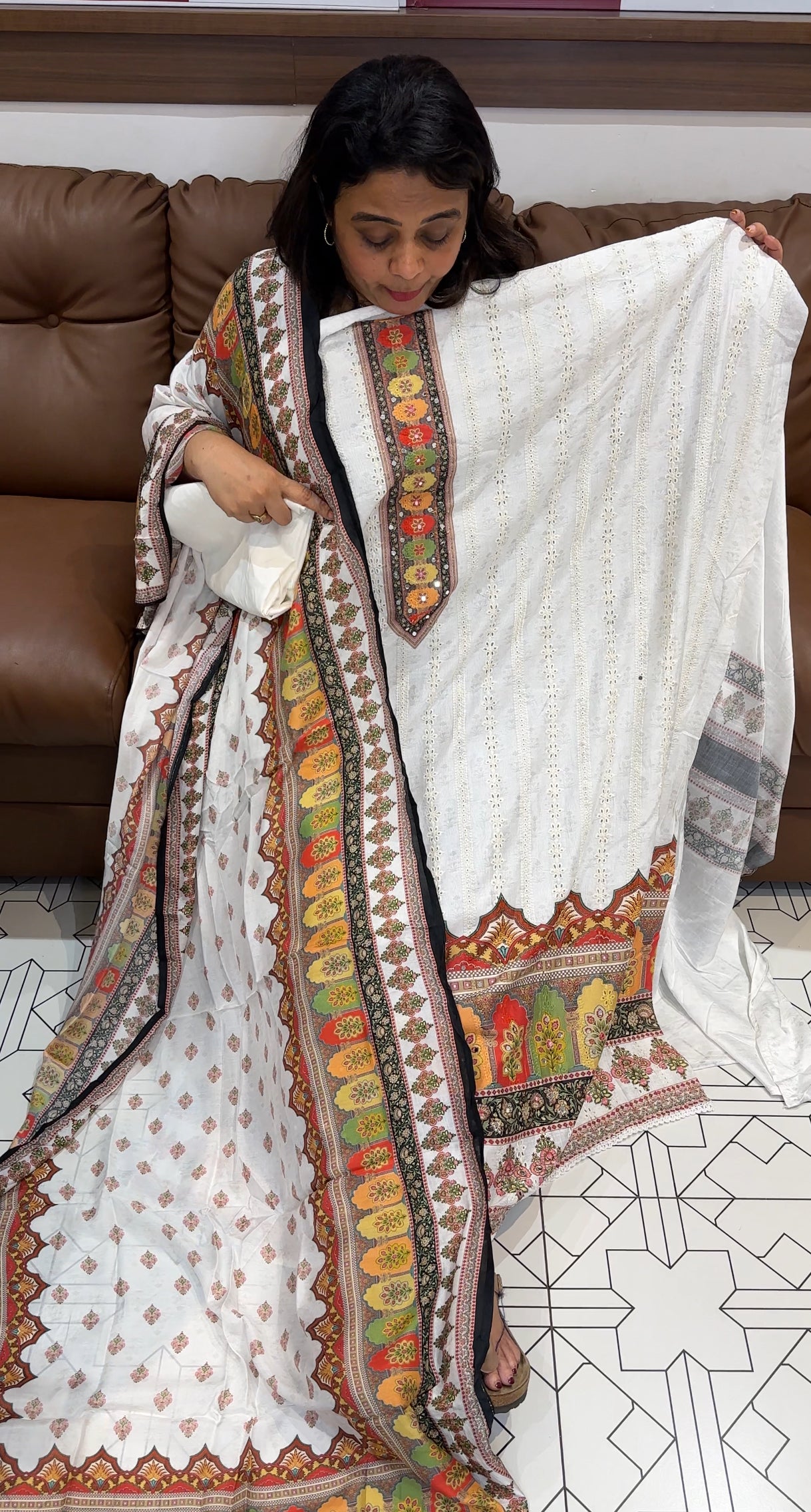 PRINTED MUSLIN UNSTITCHED SALWAR SUITS - IHA 26245