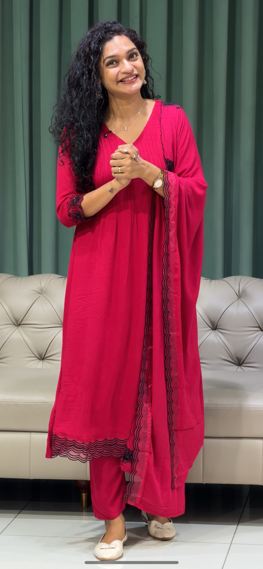 RAYON TOP, BOTTOM AND DUPATTA - IHA 29744