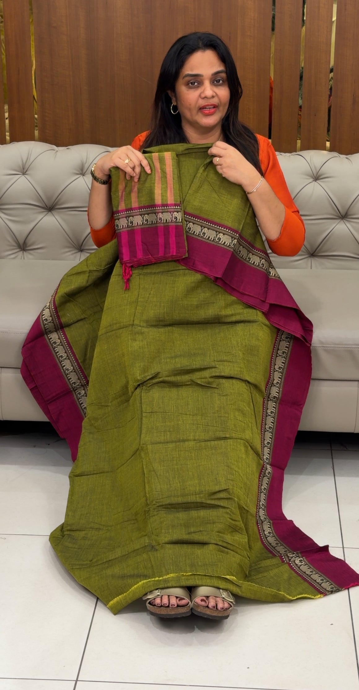 HANDLOOM COTTON UNSTITCHED SALWAR SUITS - IHA 30611