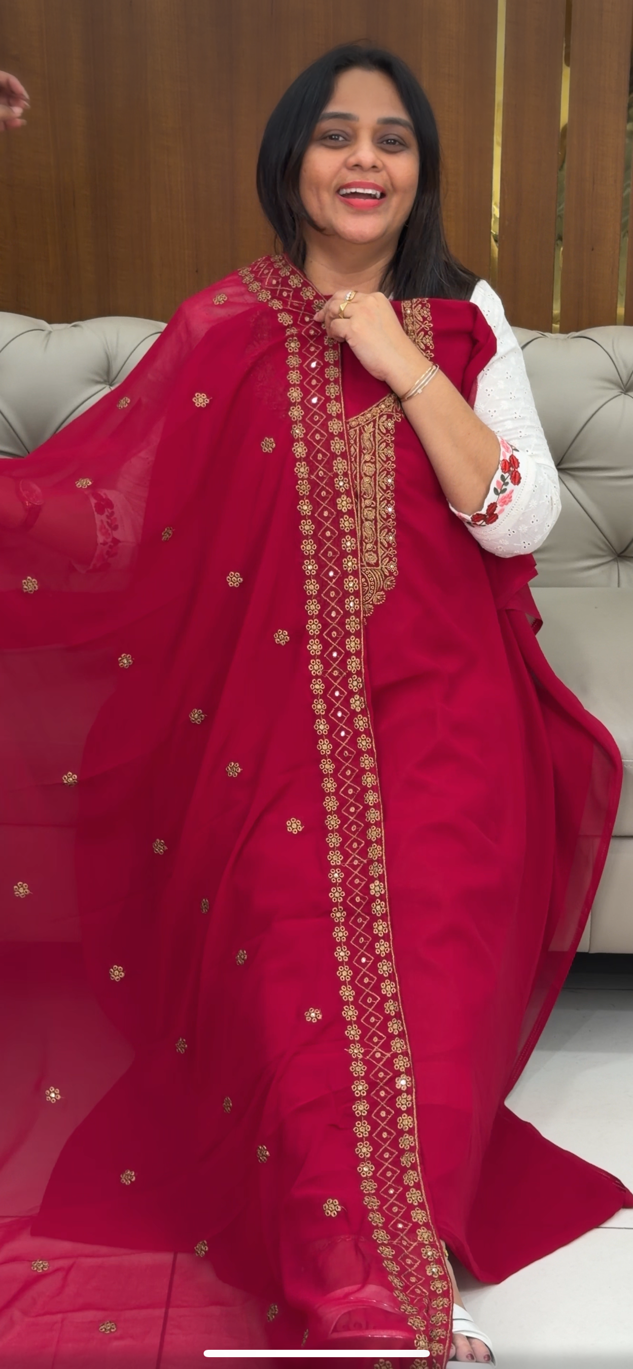 FAUX GEORGETTE UNSTITCHED SALWAR SUITS - IHA 29337