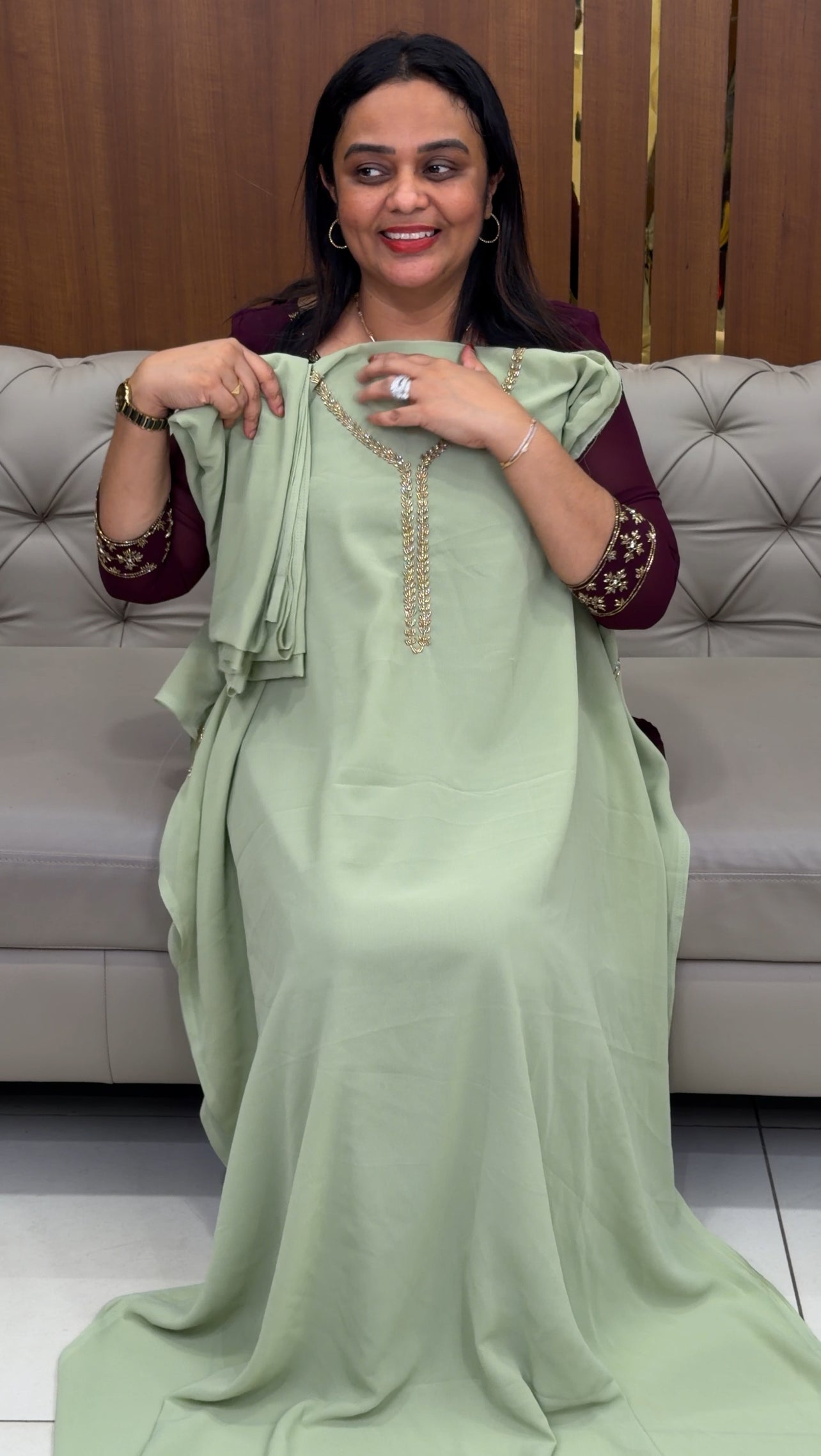 FORWARD HAND WORKED UNSTITCHED SALWAR - IHA 33265