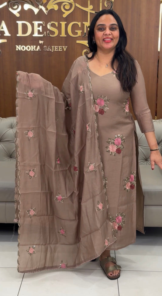 MUL CHANDERI UNSTITCHED SALWAR SUITS - IHA 32744