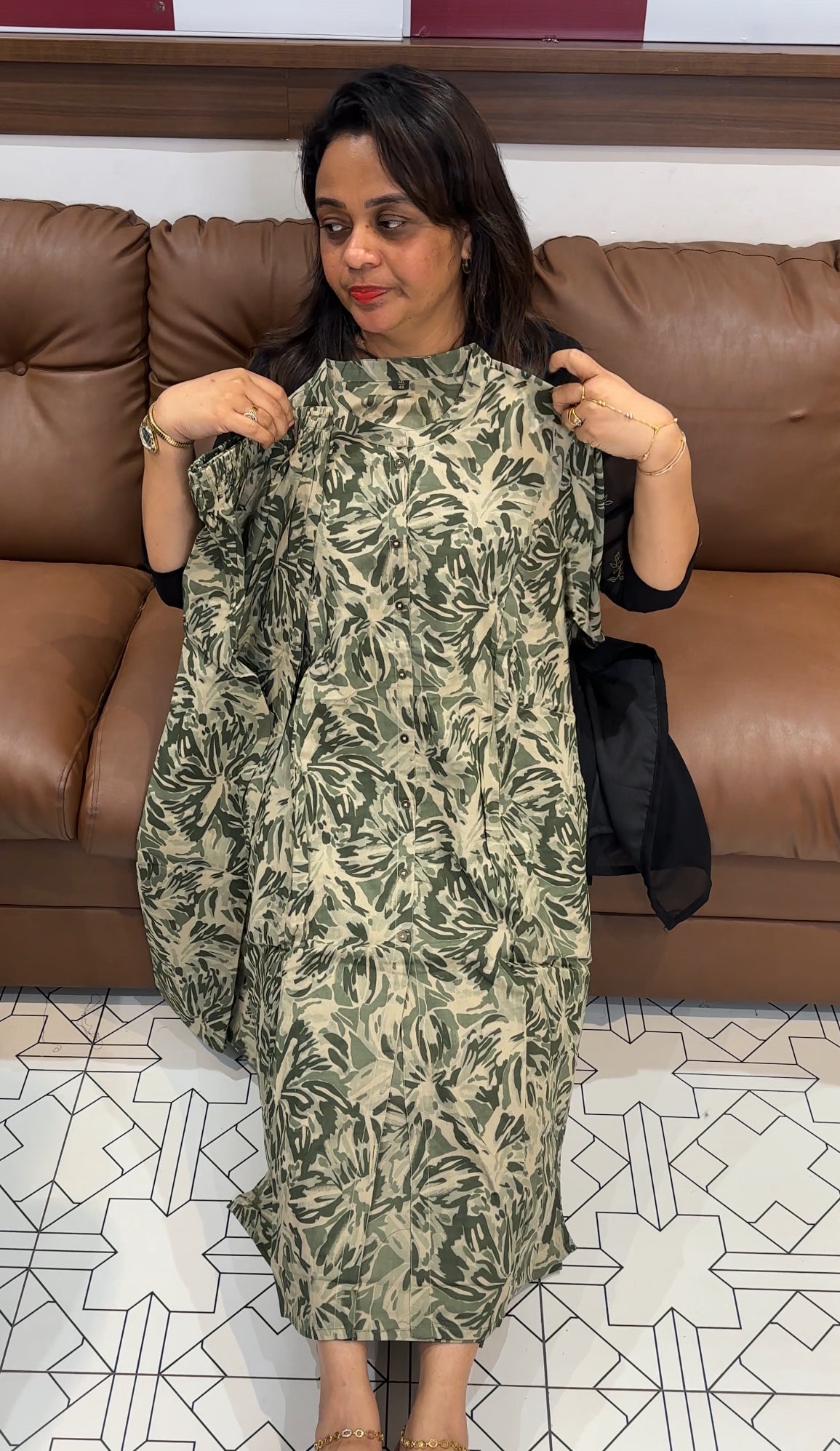 PRINTED COTTON TOP AND BOTTOM - IHA 24906