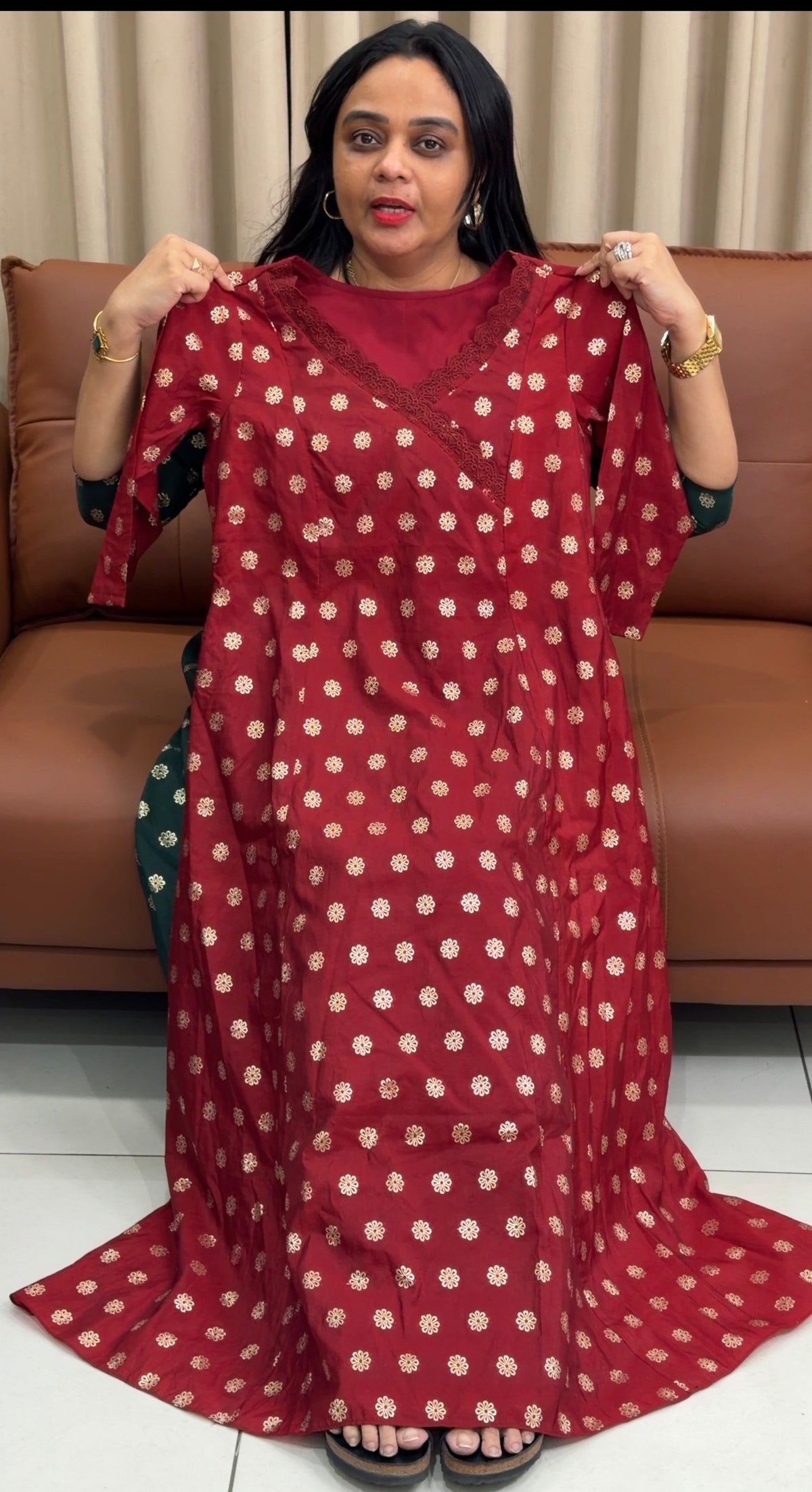 IHA'S IN-HOUSE BANARASI ALINE TOPS - IHA 35345