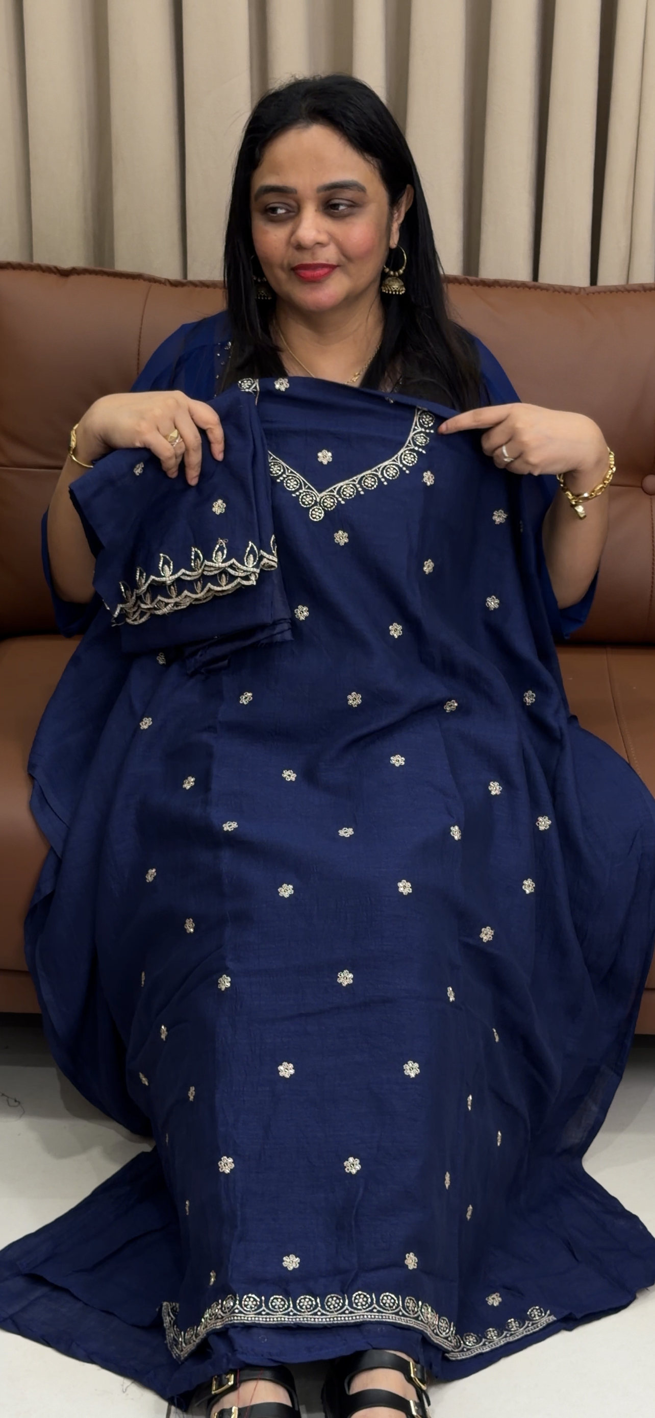SEMI RAW SILK UNSTITCHED SALWAR SUITS - IHA 34092