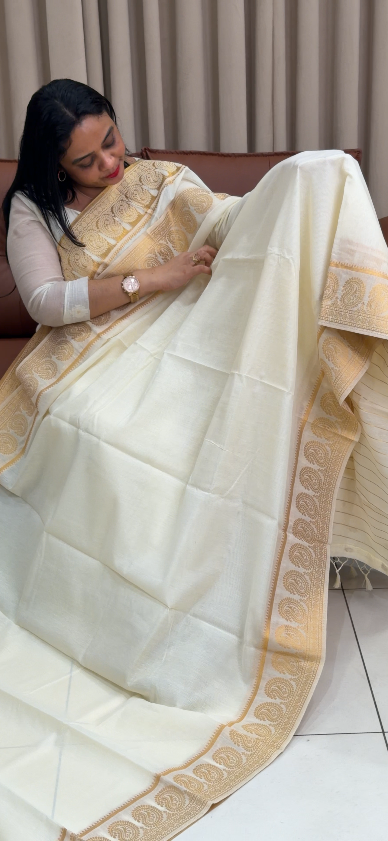 MALAI CHANDERI SAREES - IHA 33938