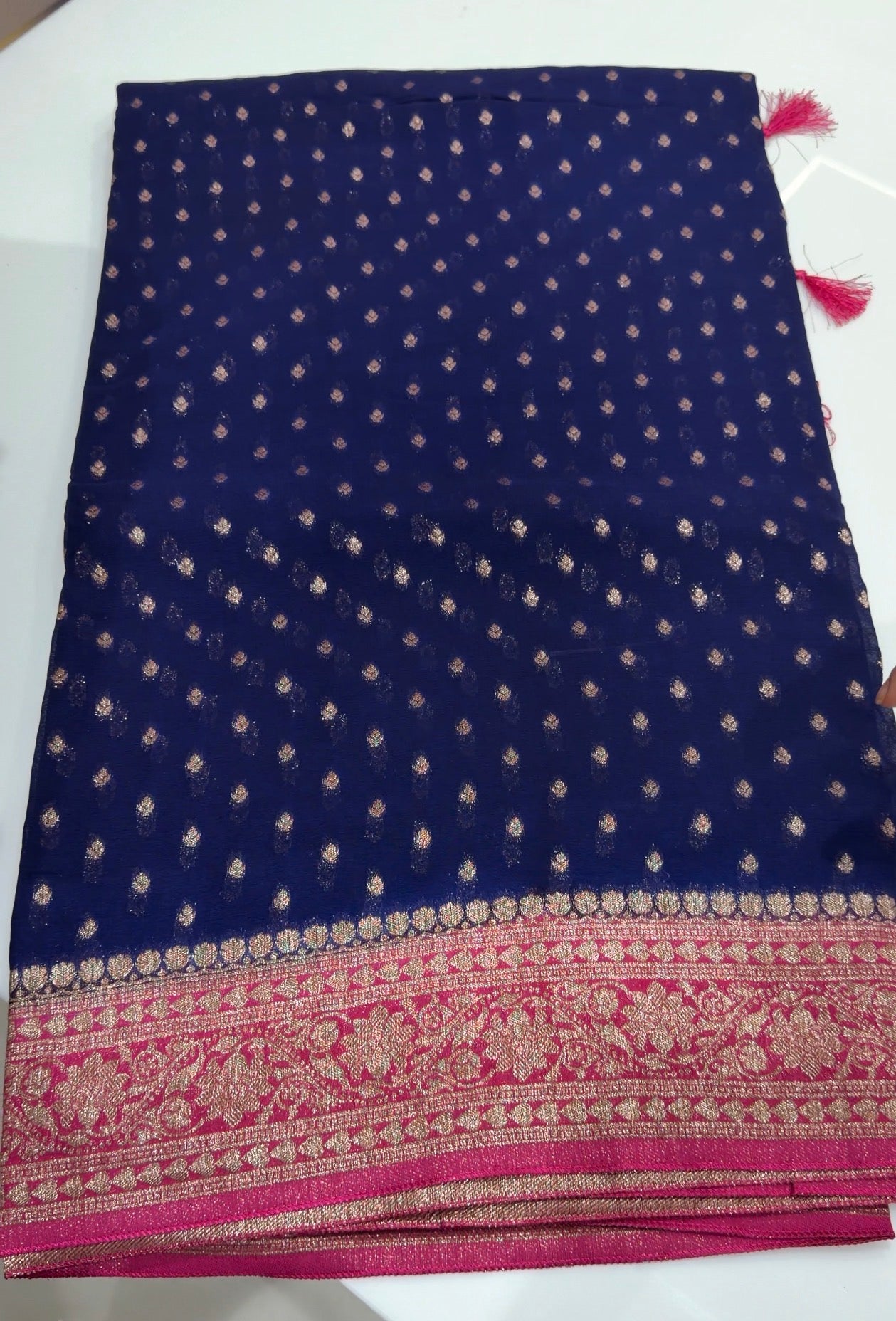 GEORGETTE BANARASI SAREES - IHA 34006