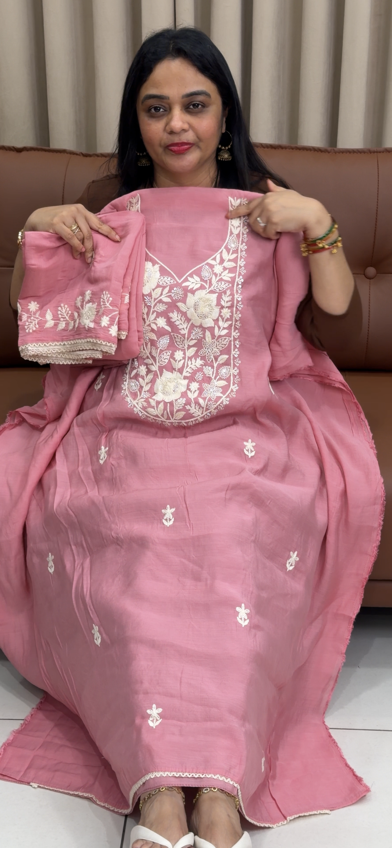 FORWARD MUL CHANDERI UNSTITCHED SALWAR SUITS - IHA 33918