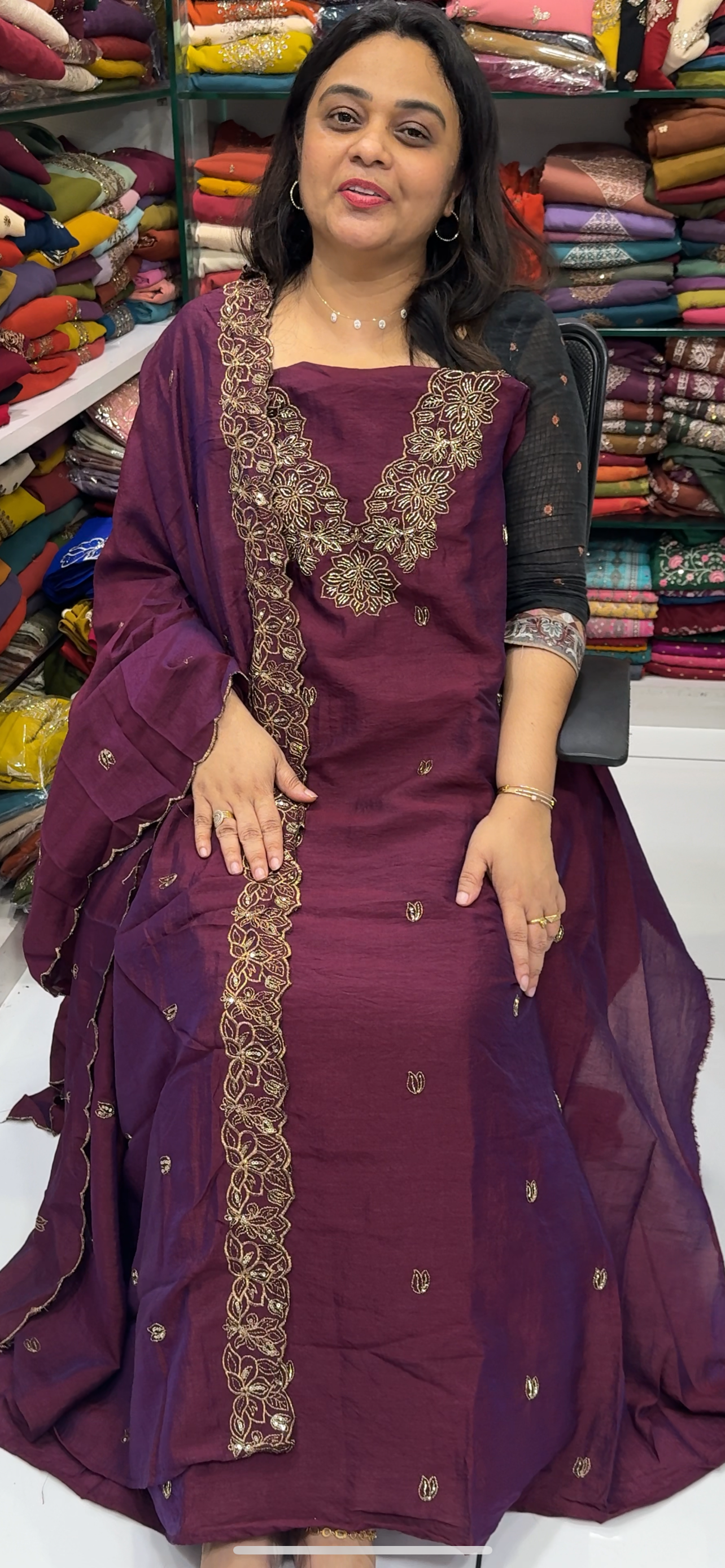 FORWARD SEMI RAW SILK UNSTITCEHD SALWAR SUITS - IHA 28800