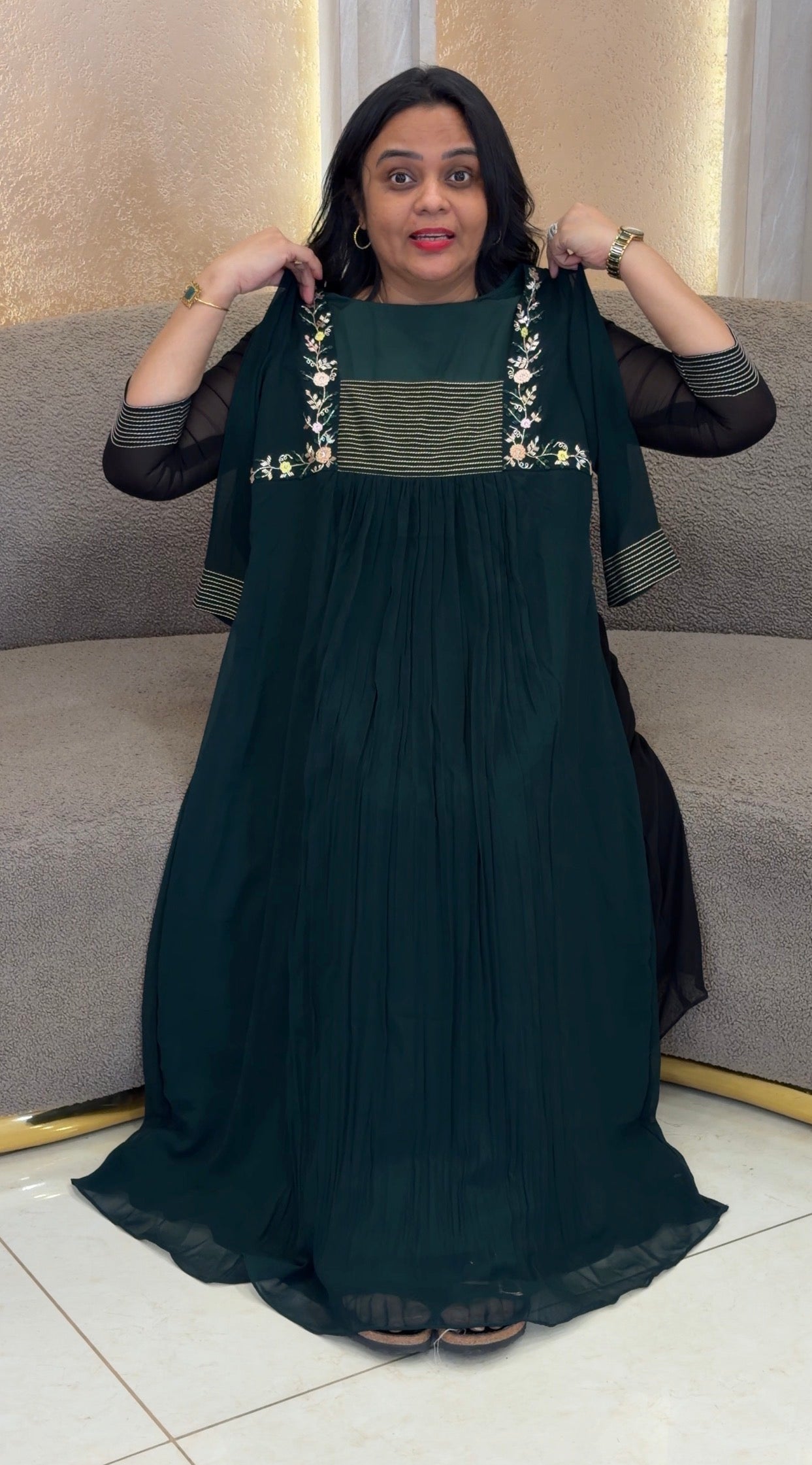 IHA'S IN-HOUSE GEORGETTE ALINE TOPS - IHA 35144