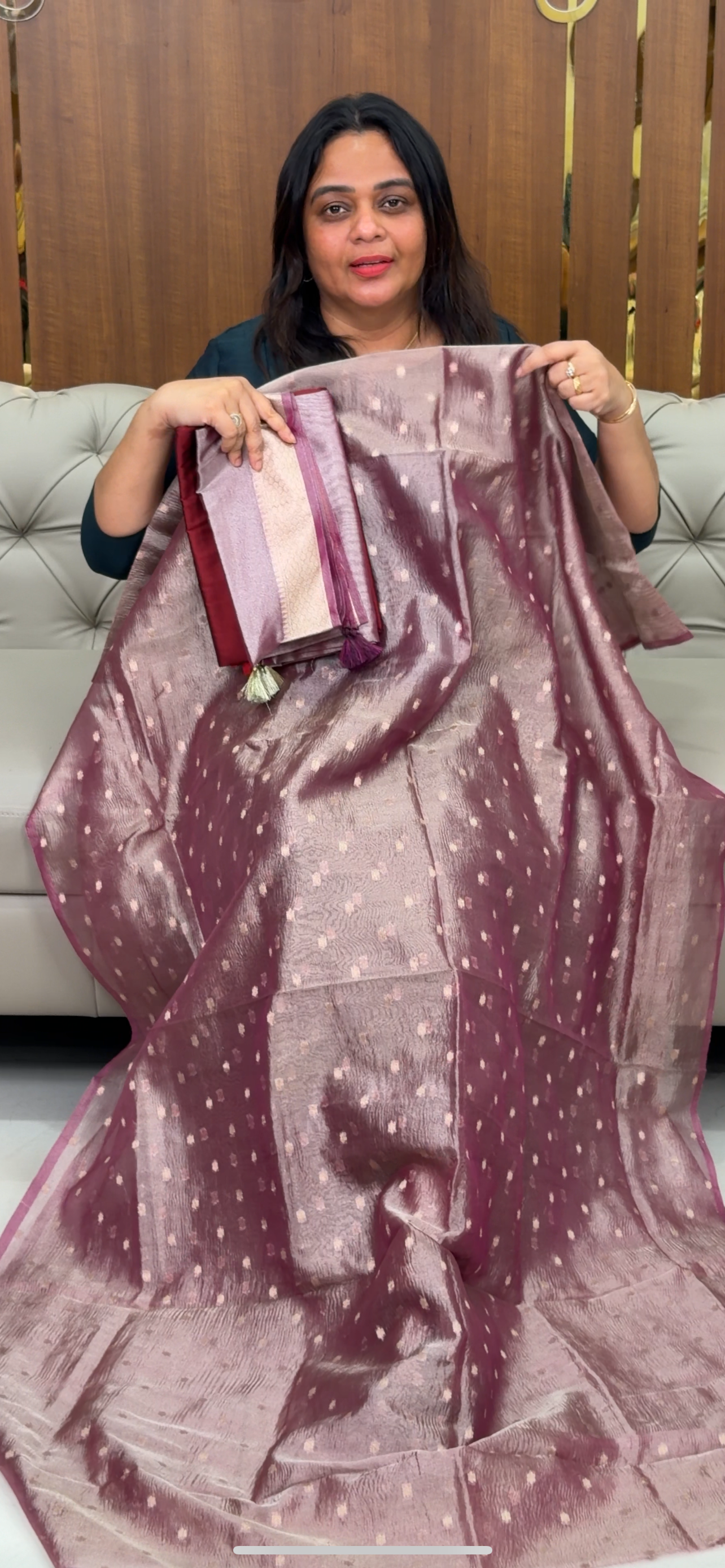 TISSUE UNSTITCHED SALWAR SUITS - IHA 28942