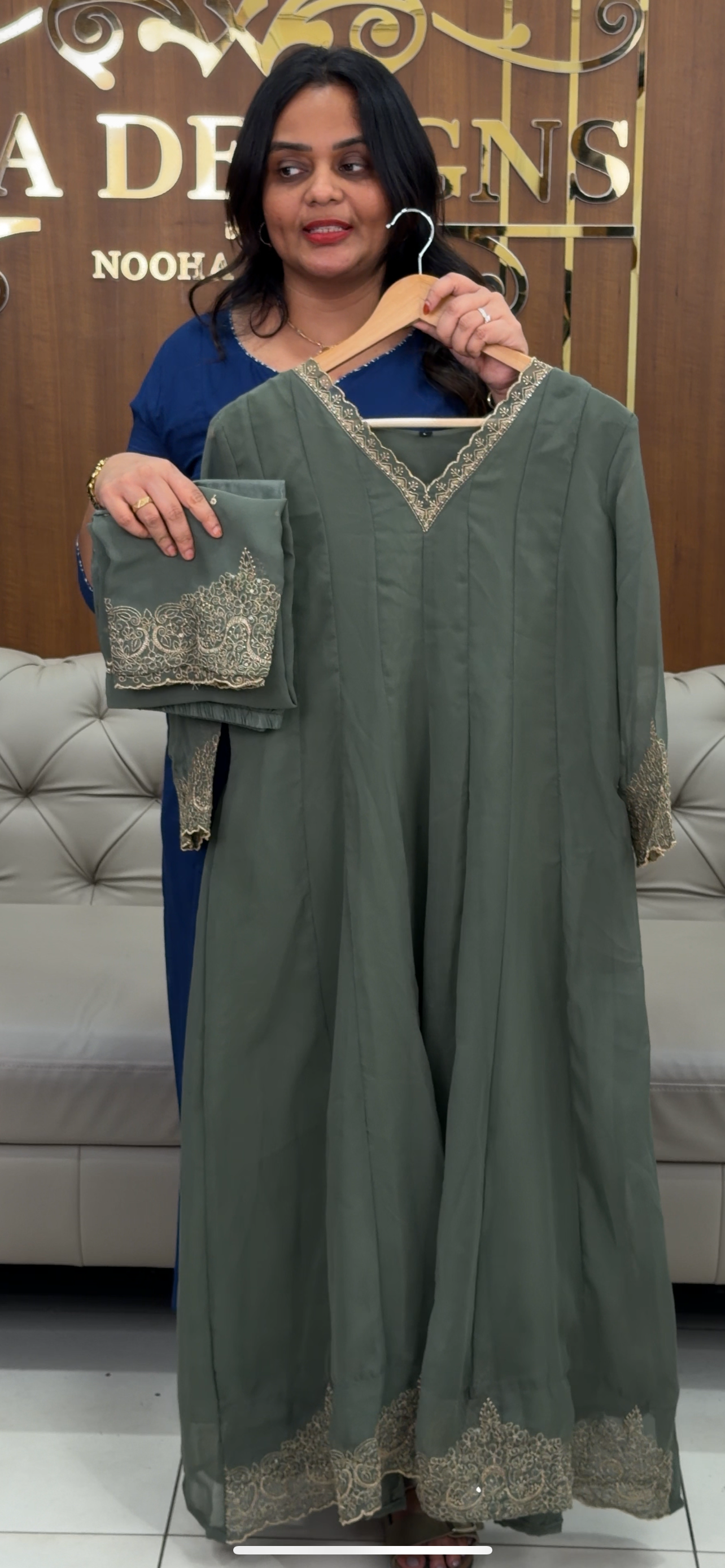 ANARKALI TOP, BOTTOM AND DUPATTA - IHA 30845