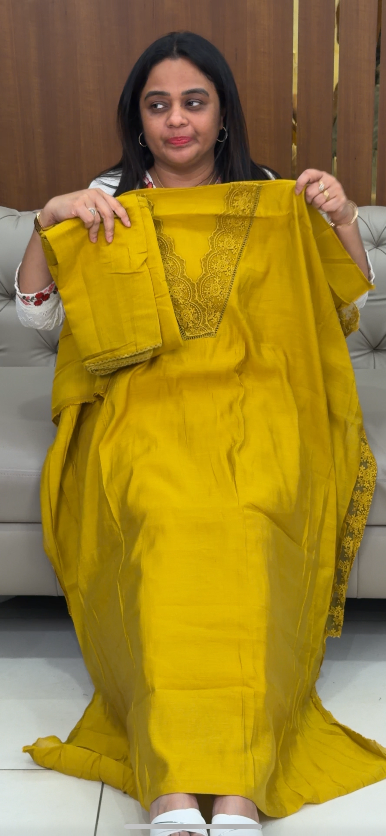 MUL CHANDERI UNSTITCHED SALWAR SUITS - IHA 29362