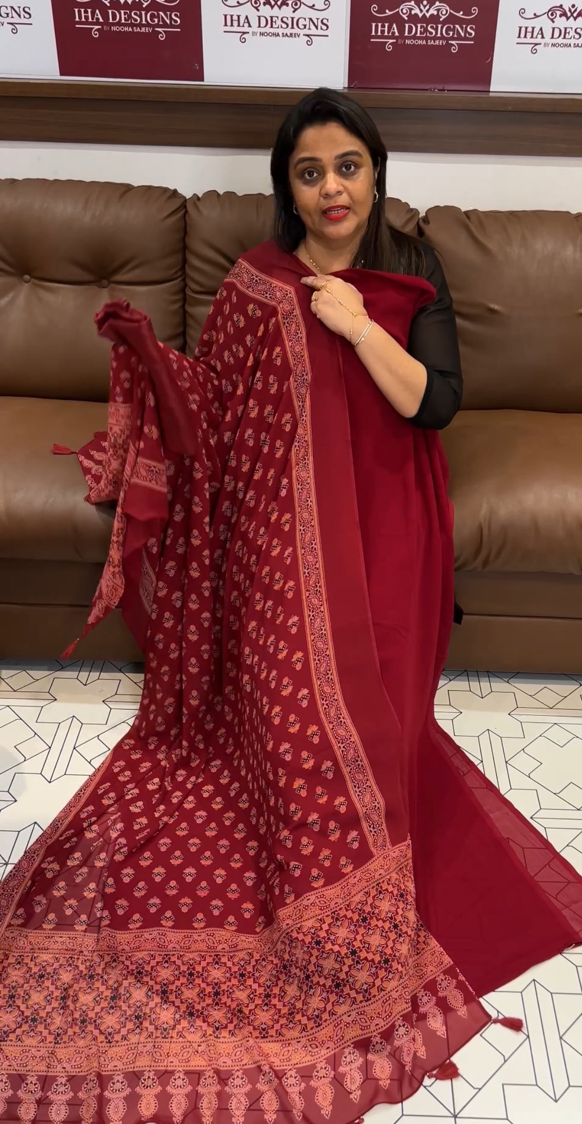 FORWARD FAUX GEORGETTE UNSTITCHED SALWAR SUITS - IHA 24567